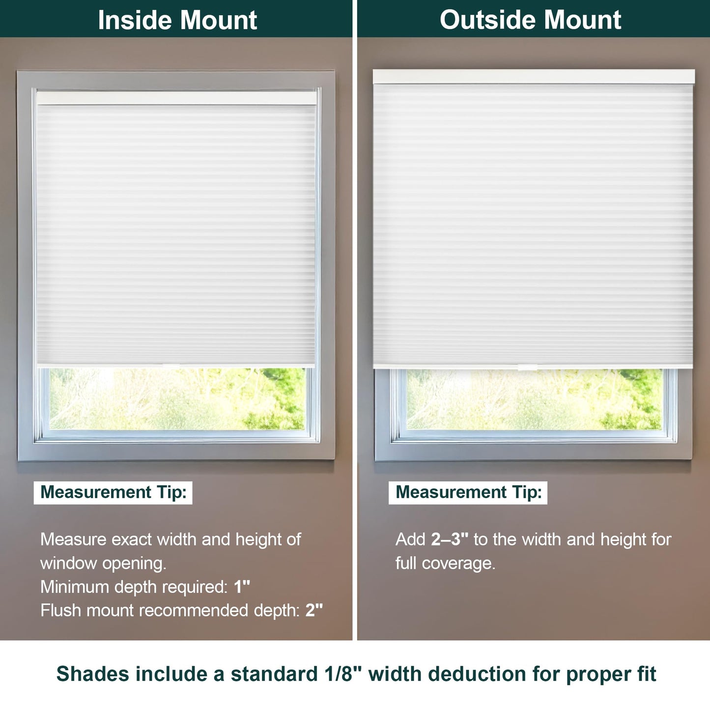 CHICOLOGY Cellular Shades , Window Blinds Cordless , Blinds for Windows , Window Shades for Home , Window Coverings , Cellular Blinds , Door Blinds , Morning Mist, 30"W X 64"H