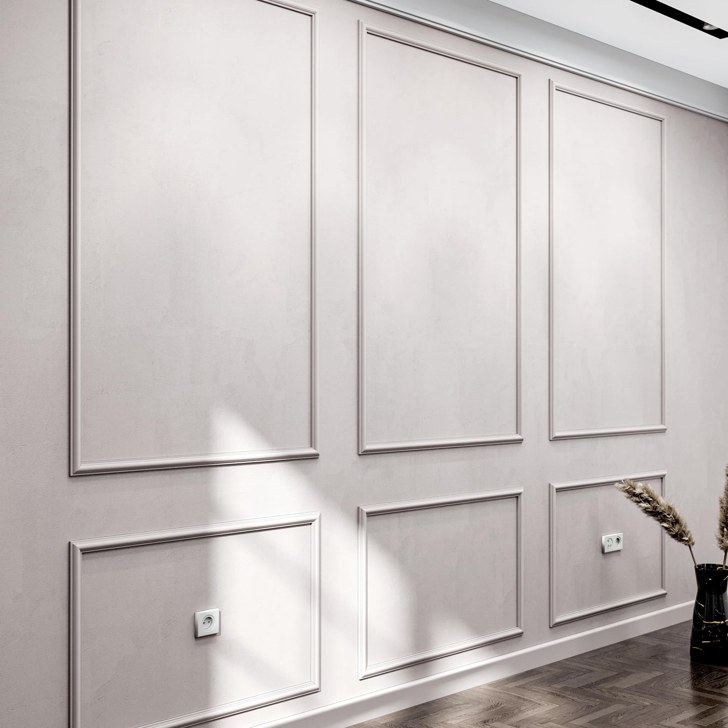Birdeco Wall Molding Kit for Interior Walls – Pre-Cut Wall Trim, Factory Primed Moulding for Wainscoting, Accent Wall & Picture Frame Panels, Easy Install, Ready to Assemble for Living Room & Bedroom