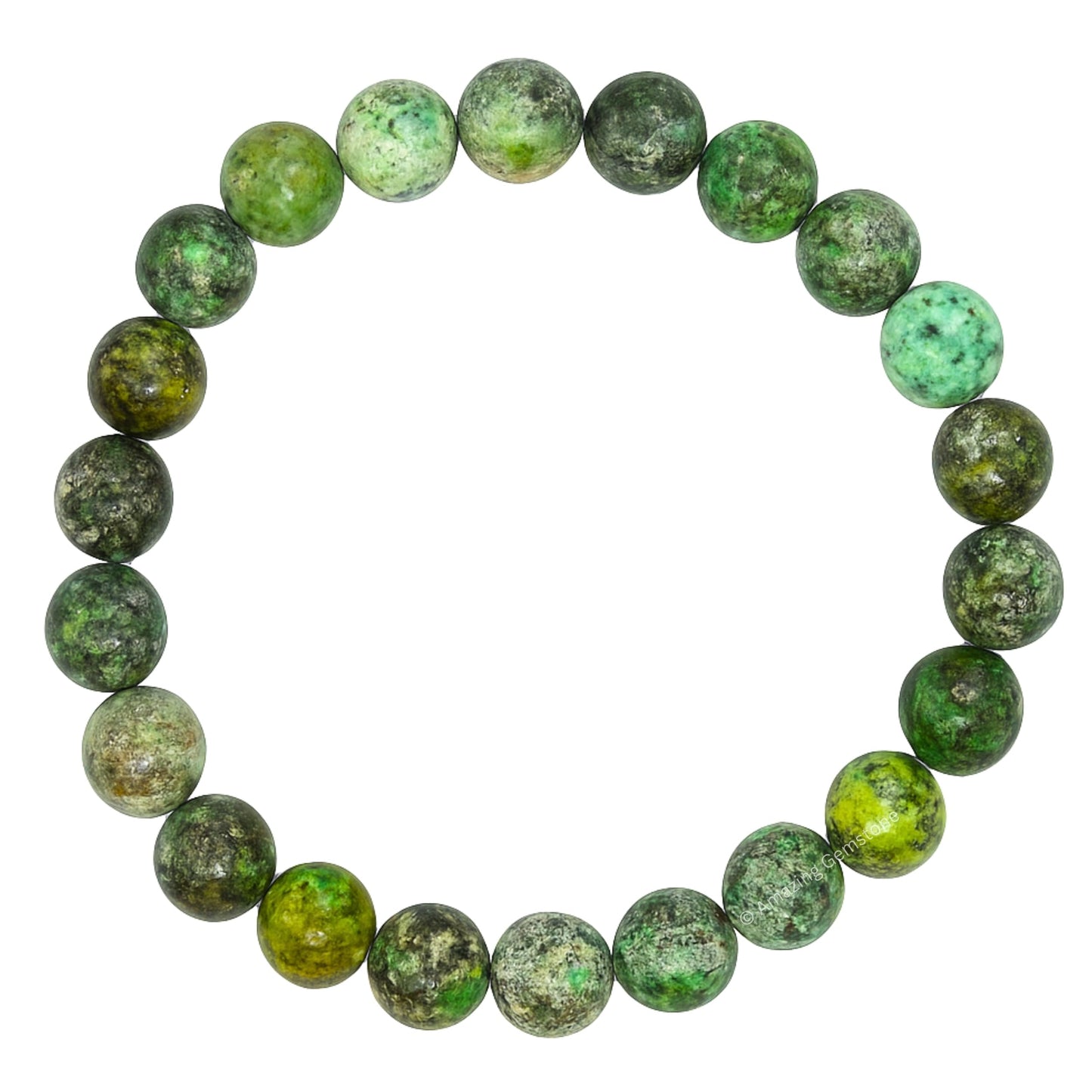 Amazing Gemstone Crystal Bracelet for Women Men's Gifts - Protection Healing Crystal Bracelet - 8mm Gemstone Beaded Stretchable Bracelet Pulseras Para Hombres Mujer Stocking Stuffers Mothers Day Gift (African Turquoise)