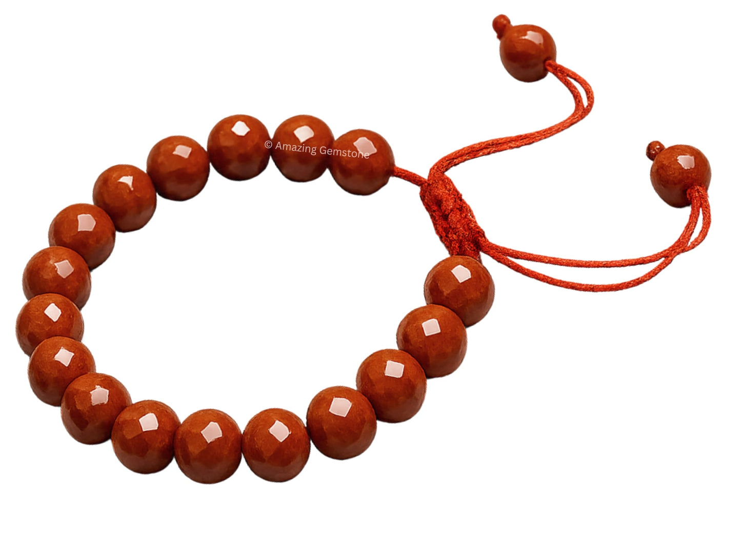 Amazing Gemstone Red Jasper Bracelet for Women - Chakra Mens Bracelet Protection Crystals and Healing Stones - Blessing Bracelet Spiritual Meditation Gift Christmas Stocking