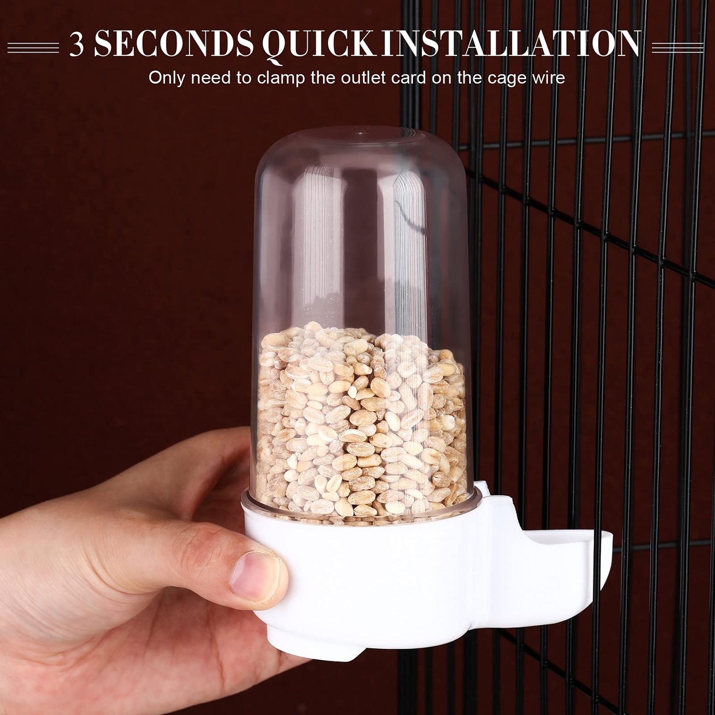 Weewooday 4 Pieces Automatic Bird Feeder Cage Water Dispenser Bird Water Feeder Hamster Cage Waterer Accessory Drinker Bottle for Hamster Parrot(Classic Style,Blue, White,200 ml)