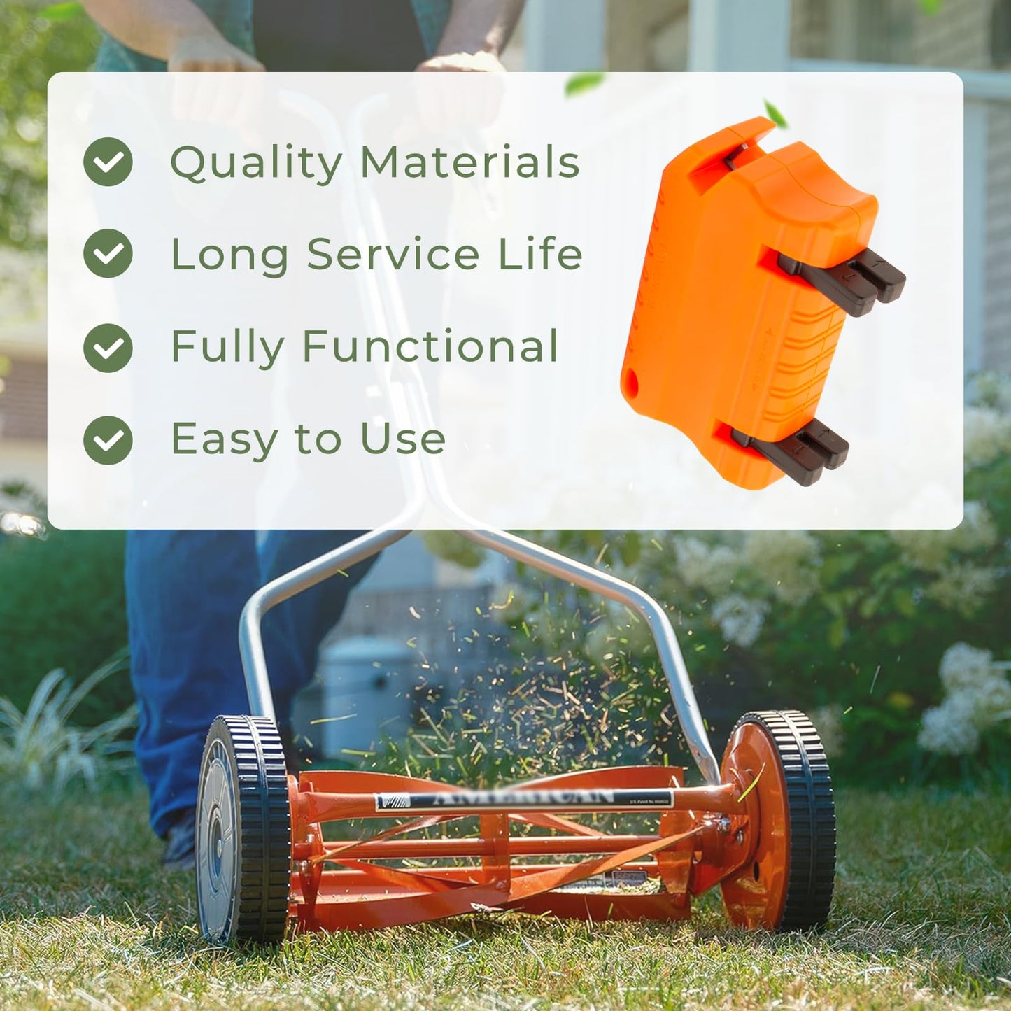 TOSRWGLL SK-2 Reel Mower Sharpening Kit Compatible with Earthwise Mowers, Hand Sharpener Fit for Most Reel Lawn Mowers