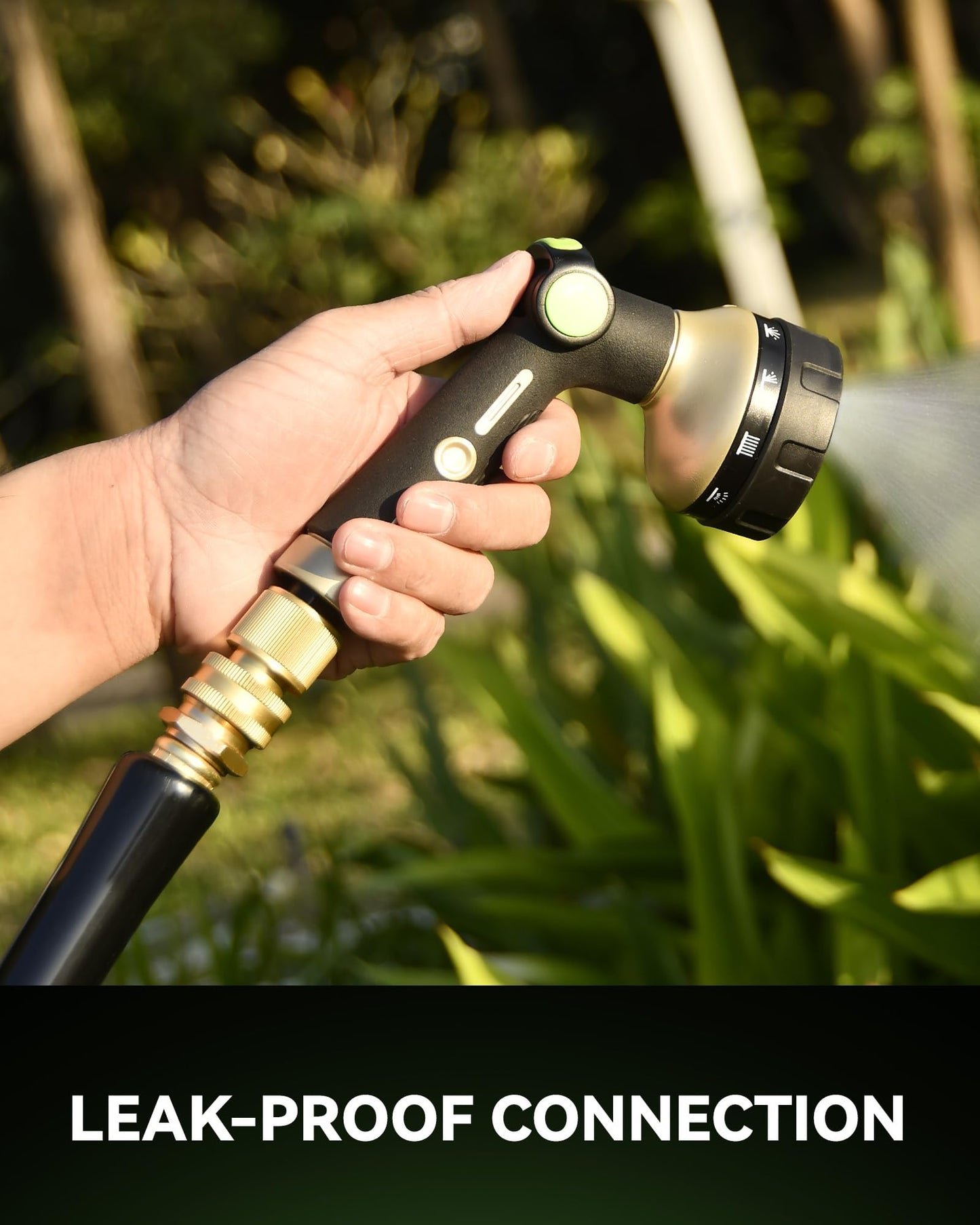 RainPoint Quick Connect Hose Fittings 3/4" GHT - Solid Brass Garden Hose Connectors, No-Leak Design & Universal Fit for Instant Connection (2 Sets)
