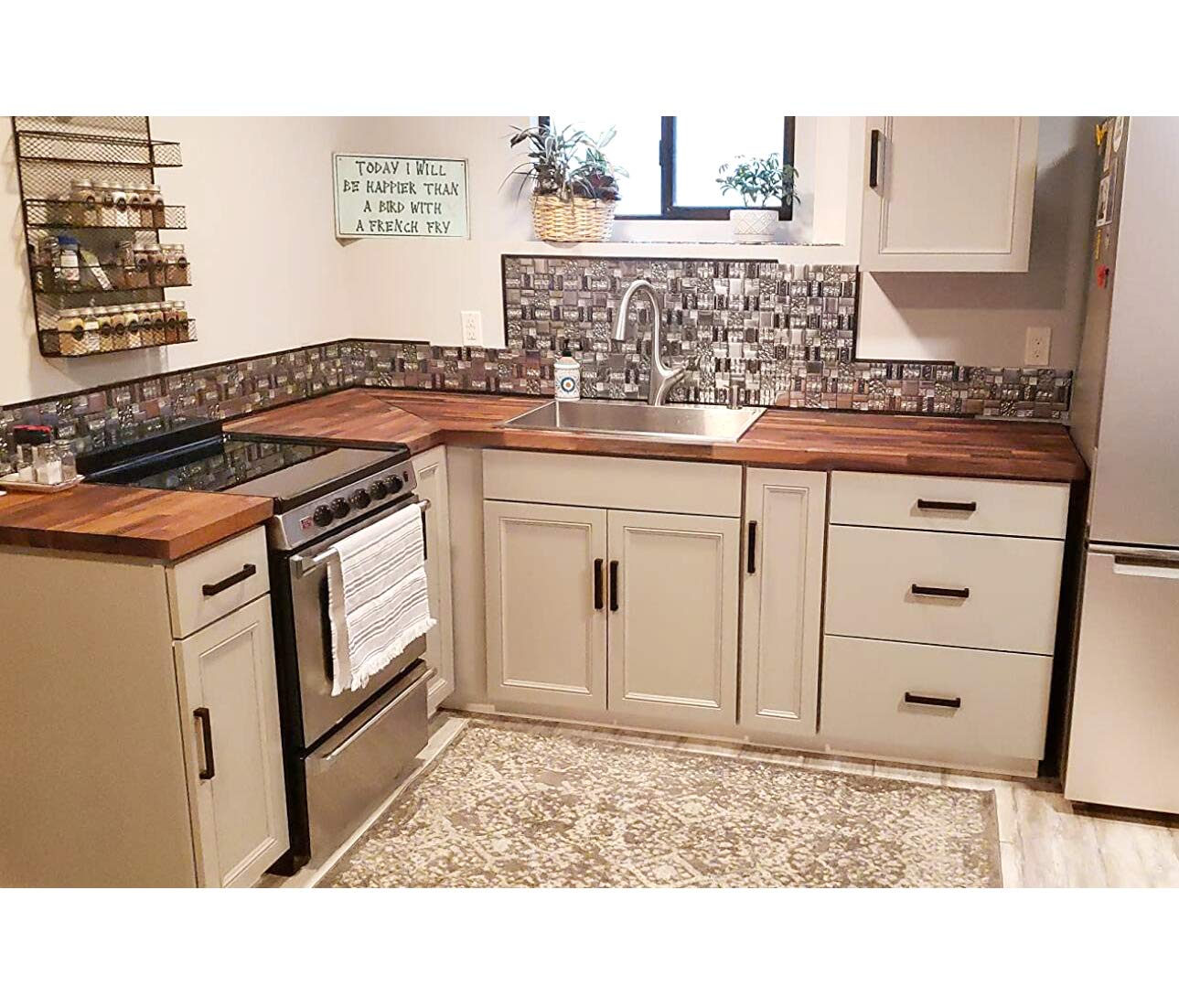 Blujellyfish Metallic Glass Mosaic Tiles Silver Gray 100% Glass Tile Water Resistant for Kitchen Backsplash Bathroom Shower Accent Wall Decor TSTGT151 (5 Square Feet)