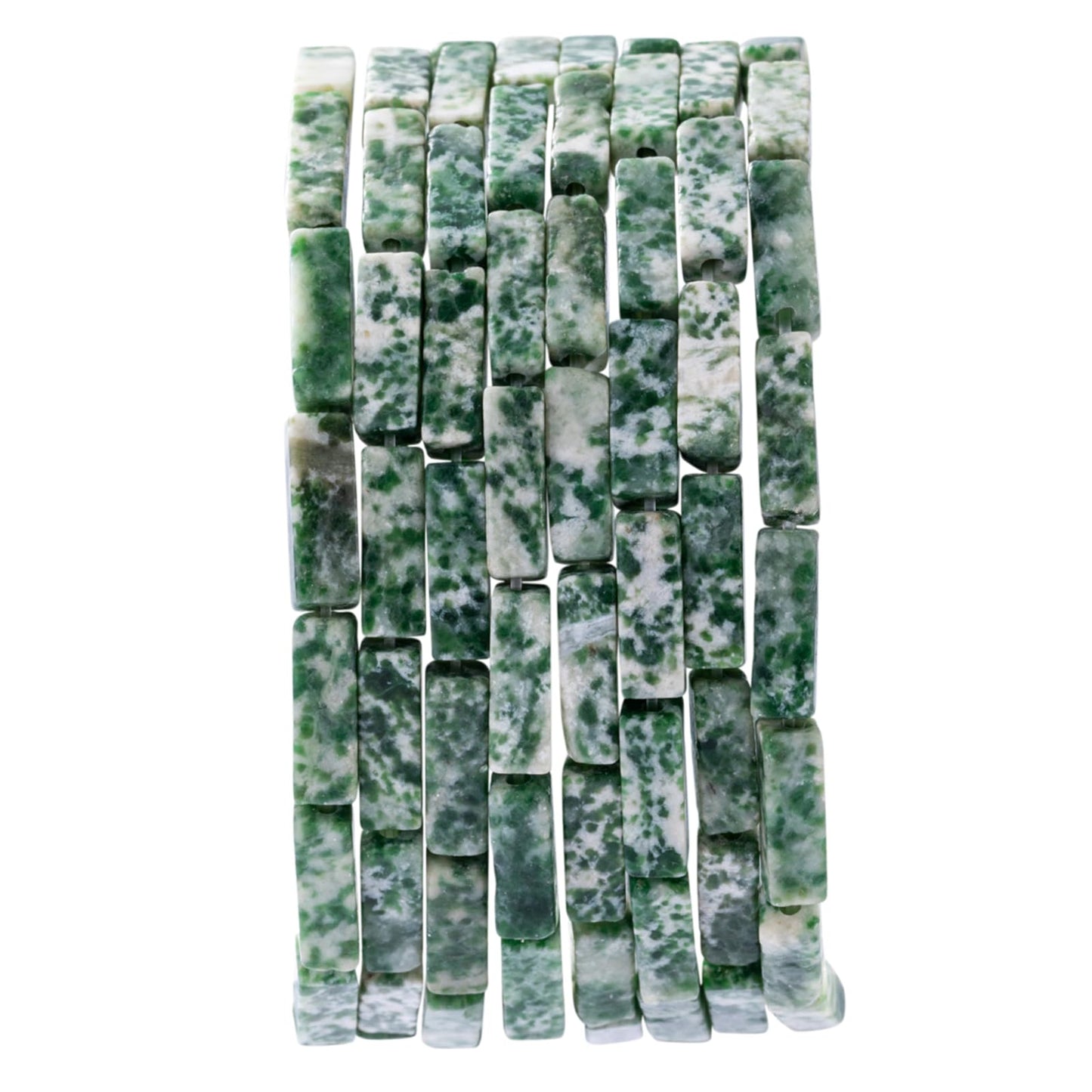 Natural African Jade Rectangle Tube Beads 4x13mm 38cm/str Loose Semi Gemstone Stone Beads for Making Bracelets Necklace Earrings
