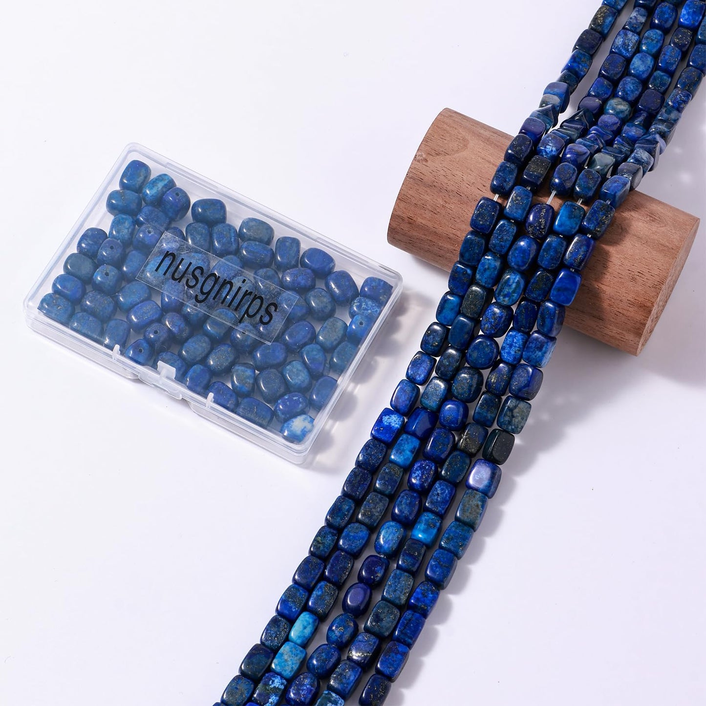 Natural Large Lapis Lazuli Cube Stone Beads 8x11mm 38cm/str Loose Semi Gemstone Stone Square Beads for Making Bracelets Necklace