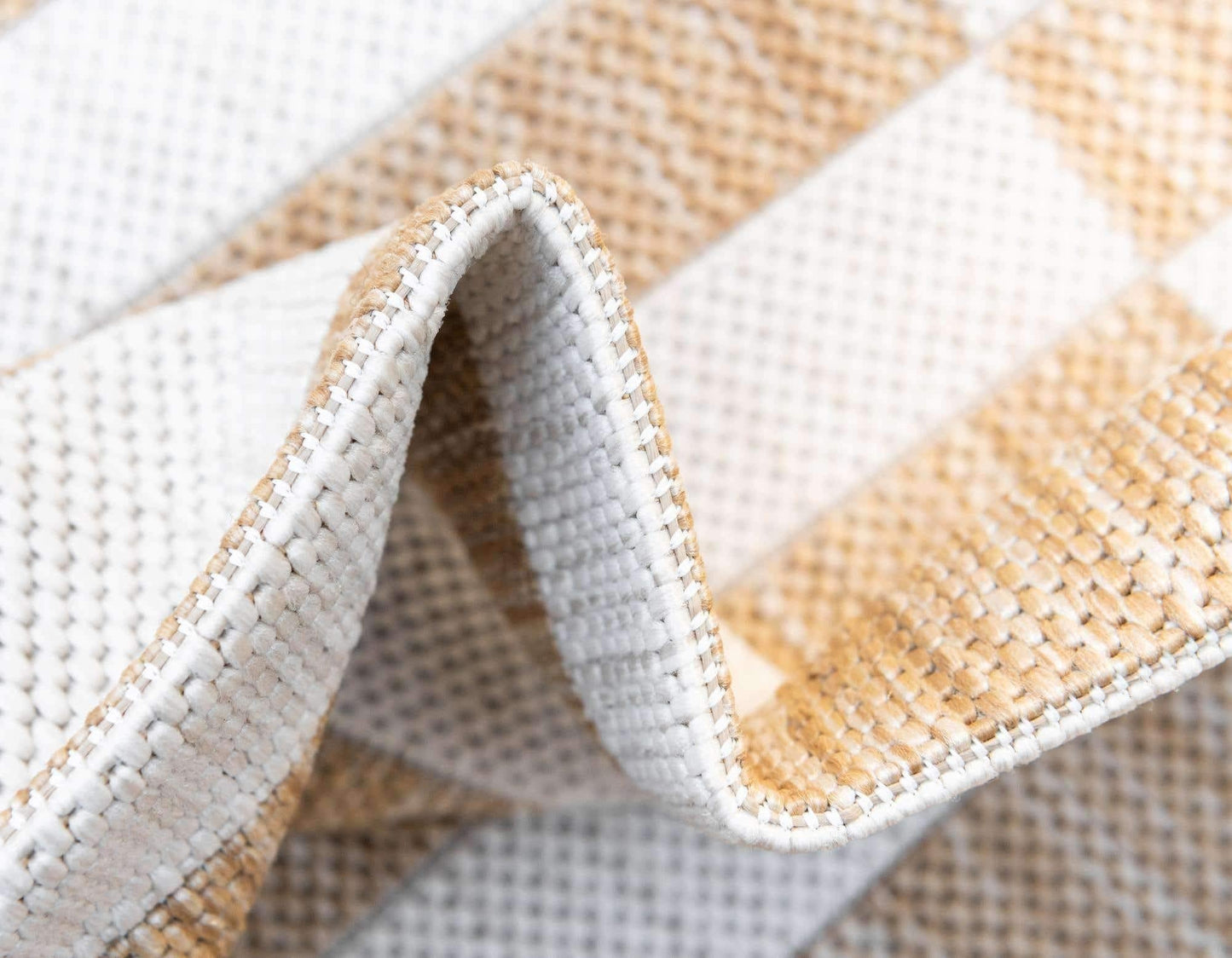 Unique Loom Outdoor Striped Collection Area Rug - Striped (5' 1" x 8' Rectangle, Taupe/Ivory)