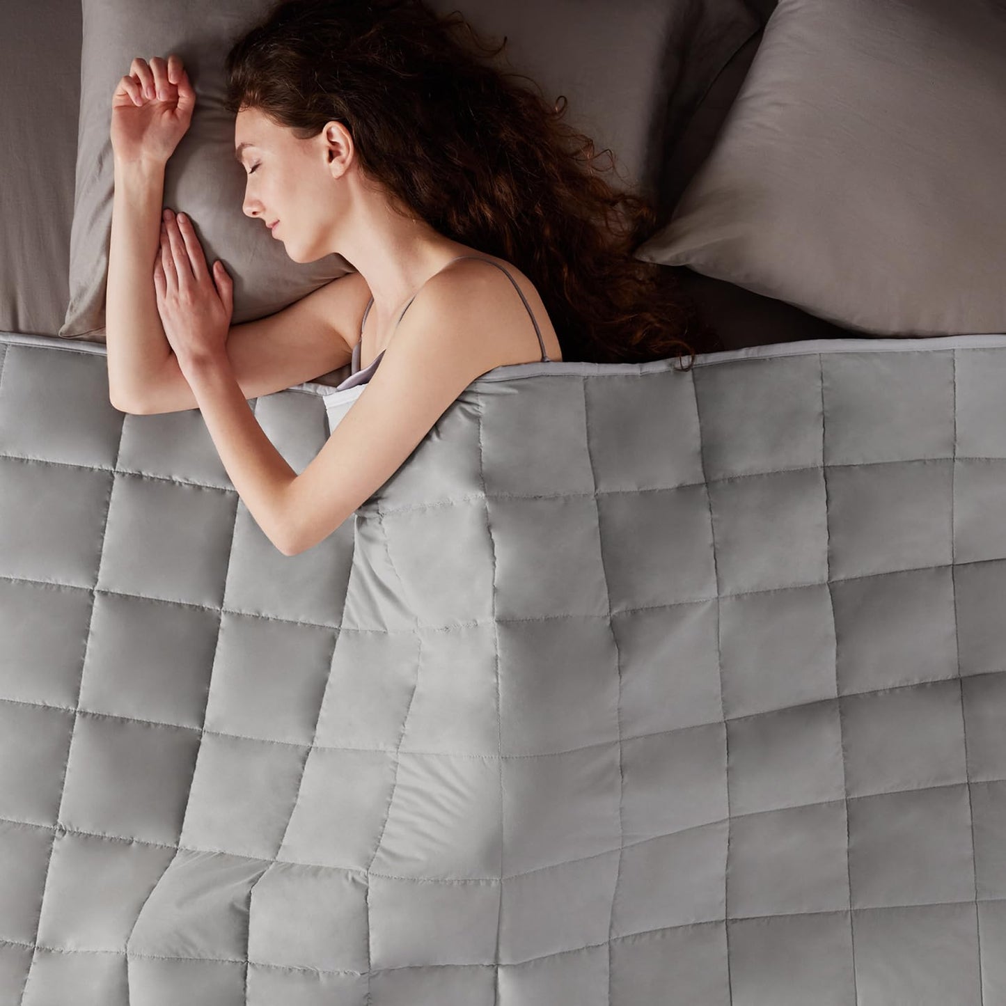Weighted Blanket Queen Size (60"x80" 20lbs),Ultra Soft and Cozy Cooling Weighted Blanket Queen Size for Adult,Heavy Blanket with Machine Washable Soft Blanket, Stone Grey