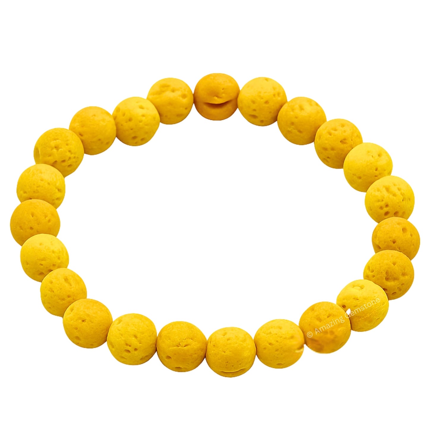 Amazing Gemstone Crystal Bracelet for Women Men's Gifts - Protection Healing Crystal Bracelet - 8mm Gemstone Beaded Stretchable Bracelet Pulseras Para Hombres Mujer Stocking Stuffers Mothers Day Gift (Yellow Lava)
