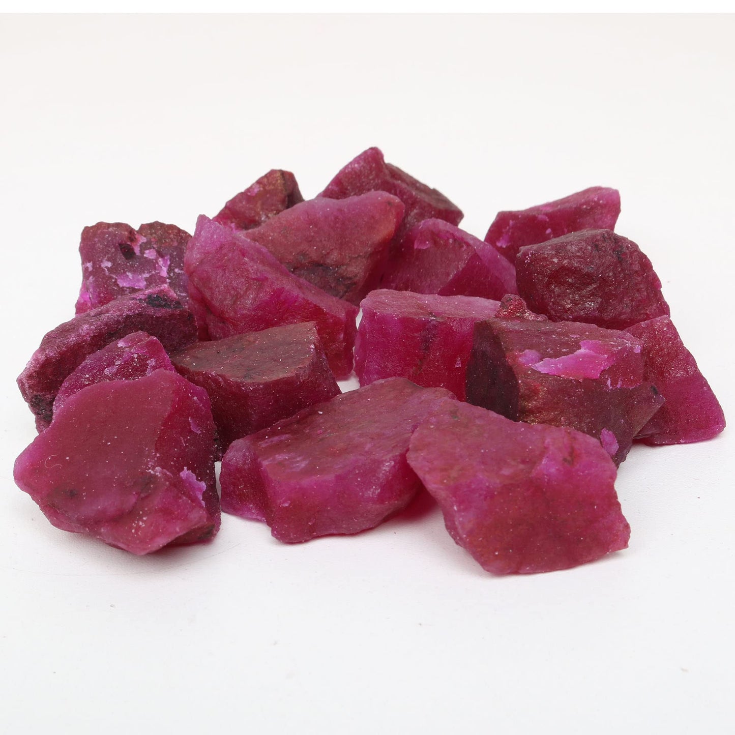 REAL-GEMS Natural Raw Healing Crystals Rough Stones for Tumbling, Cabbing, Polishing, Wire Wrapping, Wicca & Reiki Crystal Healing, Mix Gemstones,7 Chakra (Red Ruby)