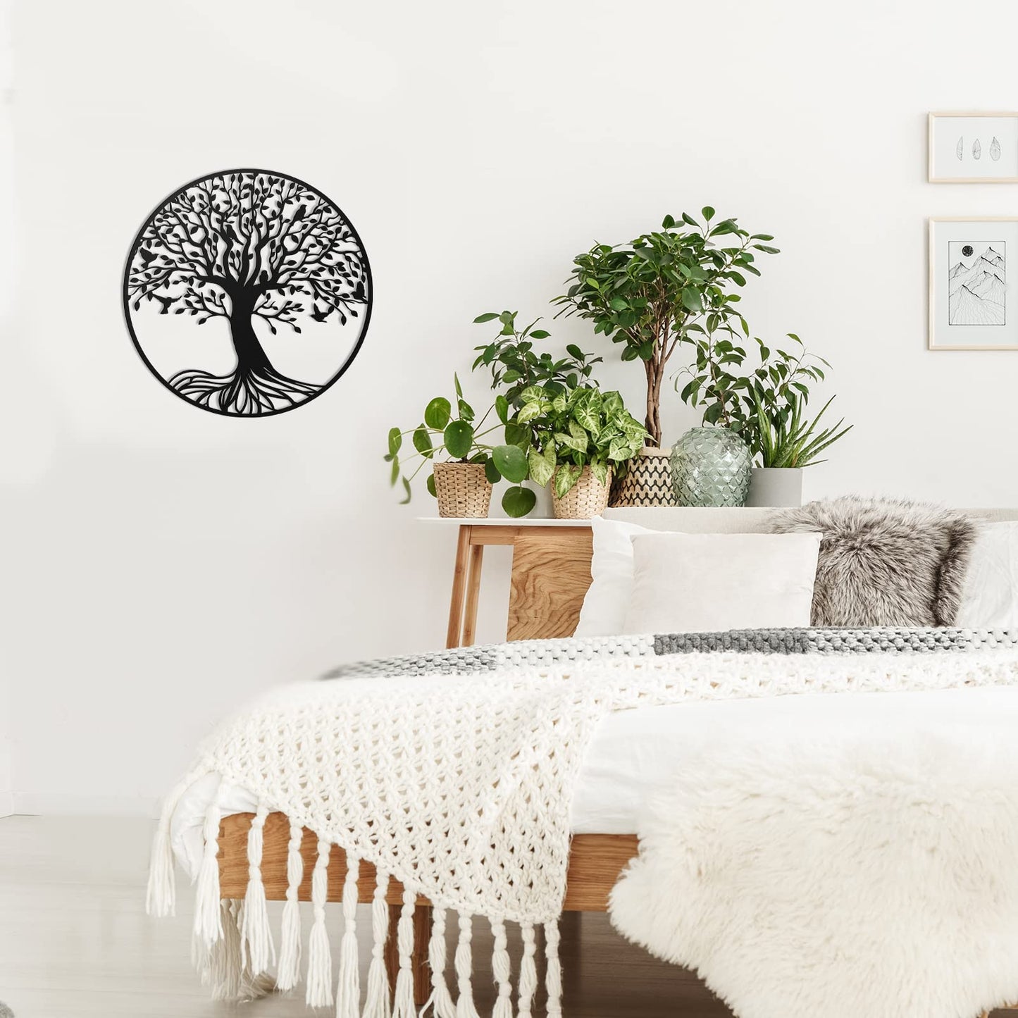 Demissle Tree of Life Metal Wall Art 11.8 Inch Wall Hanging Family Tree Wall Decor Hanging Garden Sculptures for Bedroom Living Room Decor Indoor Outdoor Decoration Christmas gift