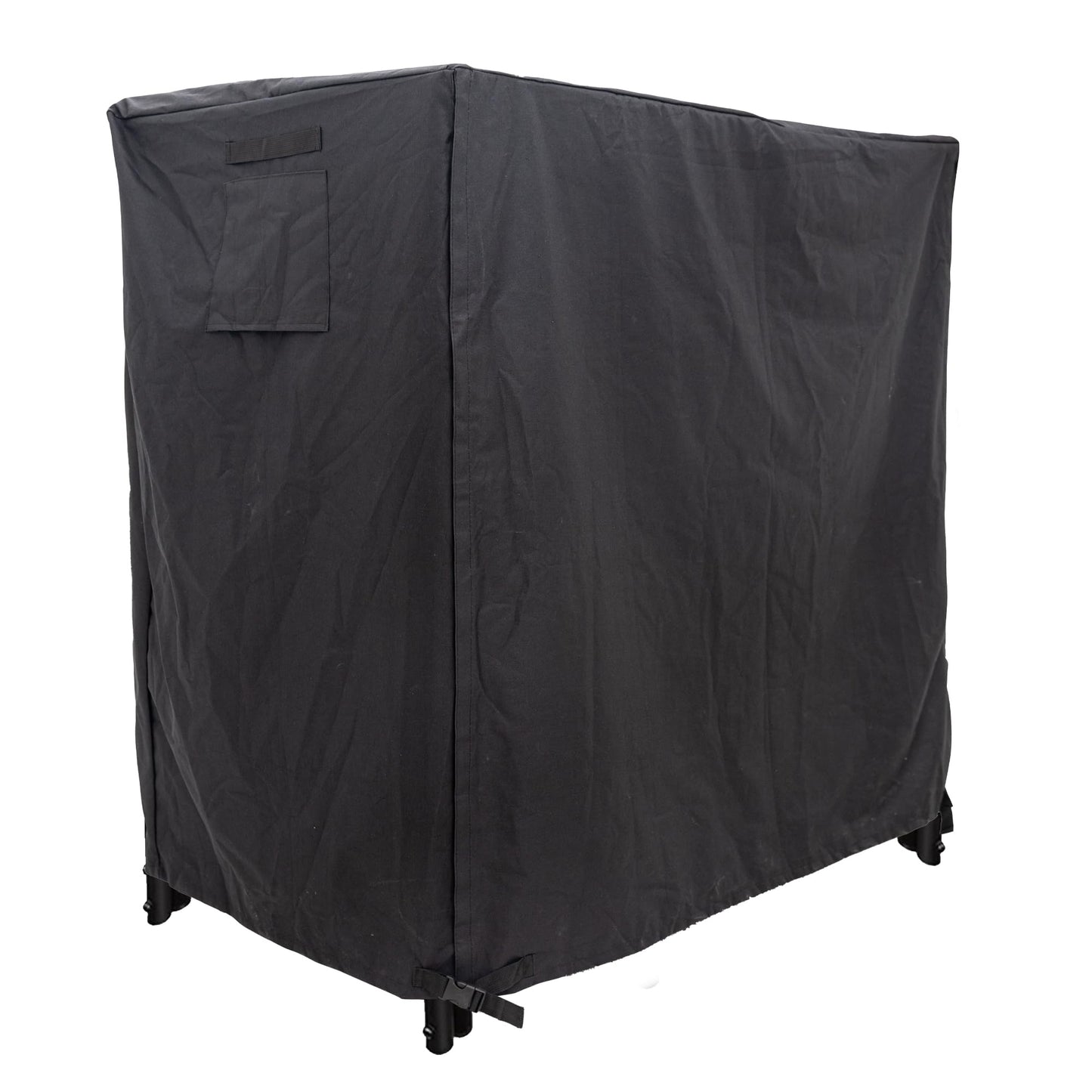 Coverify Heavy Duty Waterproof Log Rack Cover - Outdoor Fire Wood Protection Cover, 4ft - UV Protection, Black