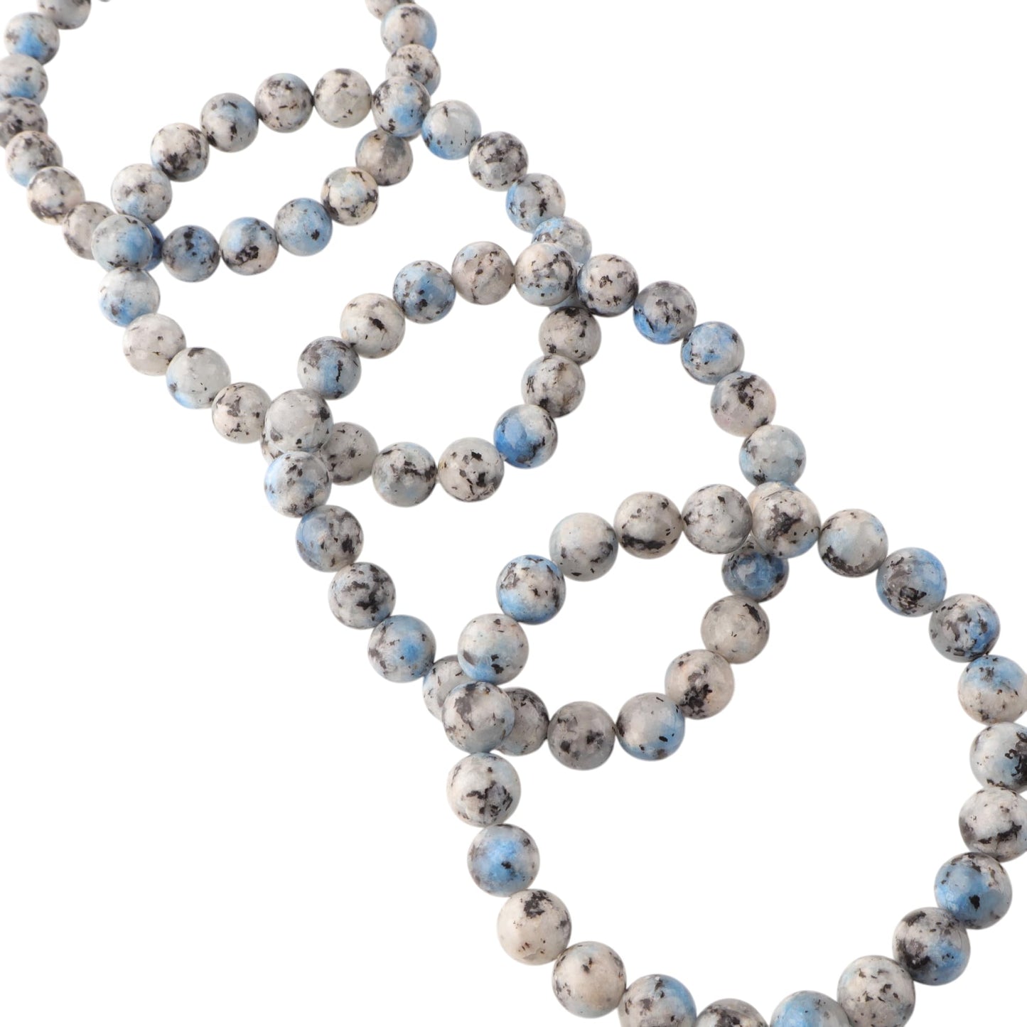 Anagha Jewels Natural K2 Jasper Cystal Beads Bracelet For Women & Men, Handmade 8mm K2 Jasper Beaded Stretch Bracelet 7.5", Energy Power Chakra Healing Bracelet, Blue Stone Bracelet