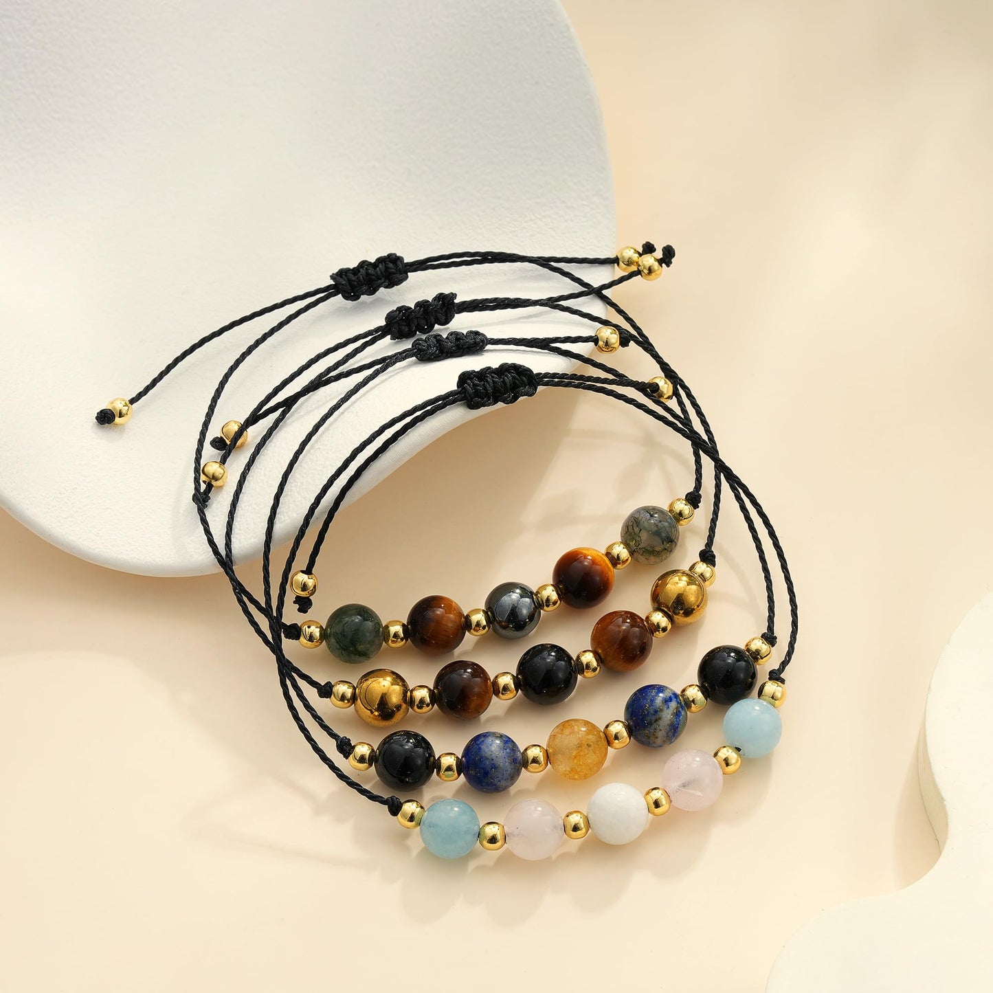 C-leen Empath Protection Bracelets for Women Men, Energy Protection Gifts Natural Healing Crystal Beads Bracelets Positivity Gifts Christmas Valentines Day Birthday Gift for Women Men