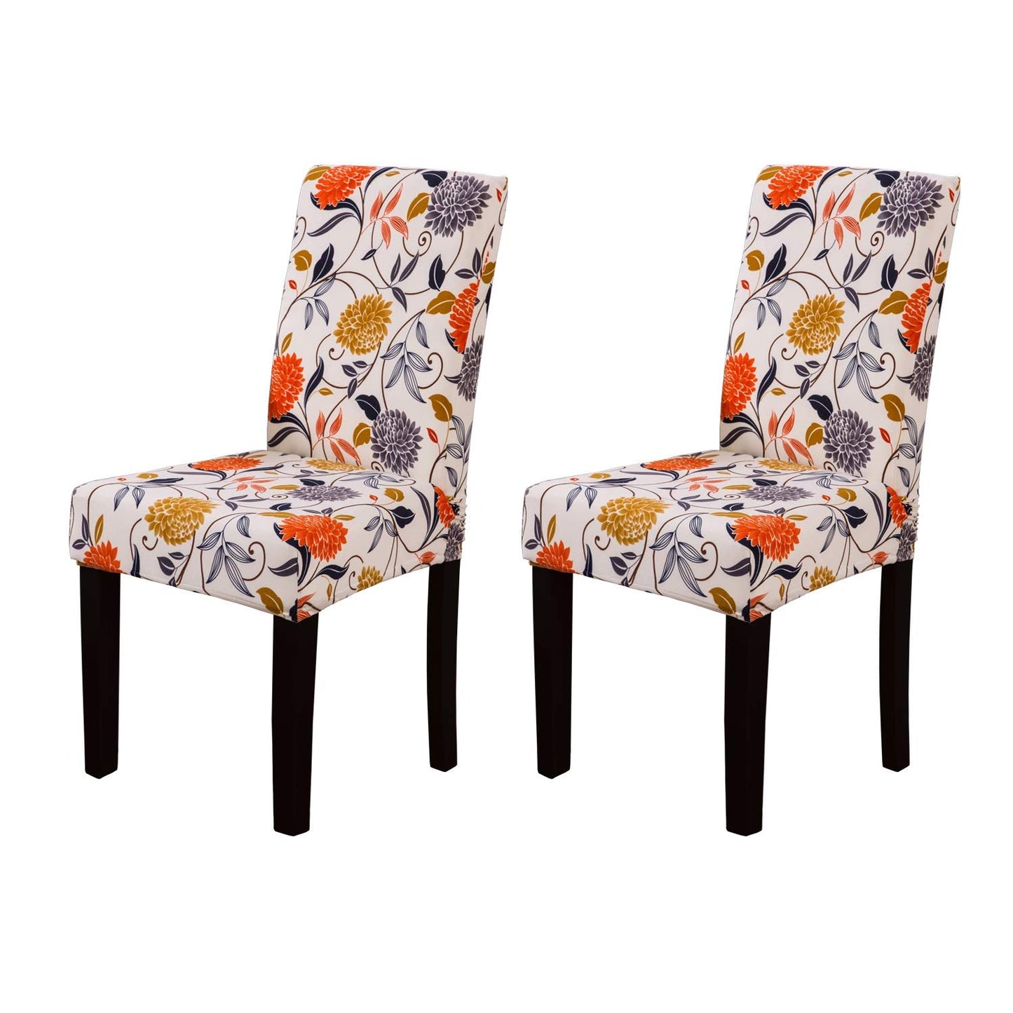 YEESSION Stretch Dining Chair Covers Removable Washable Seat Parson Chair Protector Slipcover for Dining Room,Party,Banquet,Hotel,Ceremony Set of 2 (Style 05)
