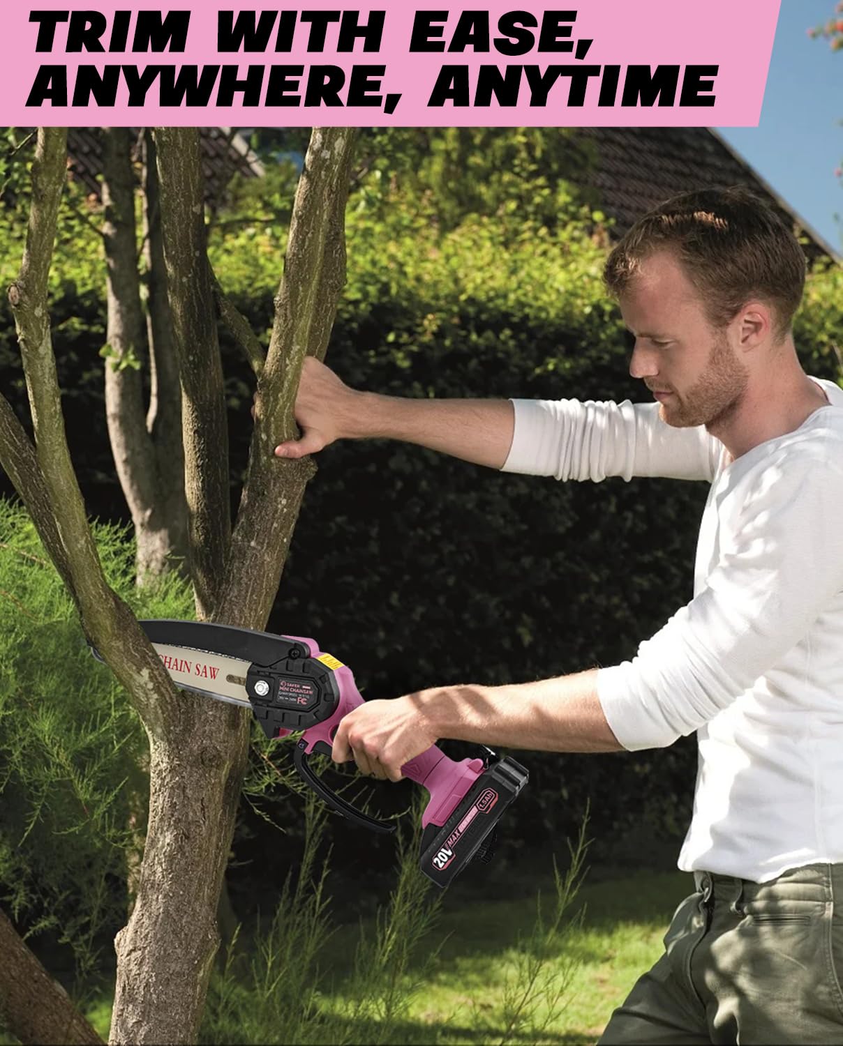 Saker Mini Chainsaw|6 Inch Chainsaws[2025 Upgraded]|Mini Cordless Electric Chain Saw|Small Handheld Portable Chain Saws Battery Powered Chain Saw for Tree Trimmer and Garden,Gifts for Men