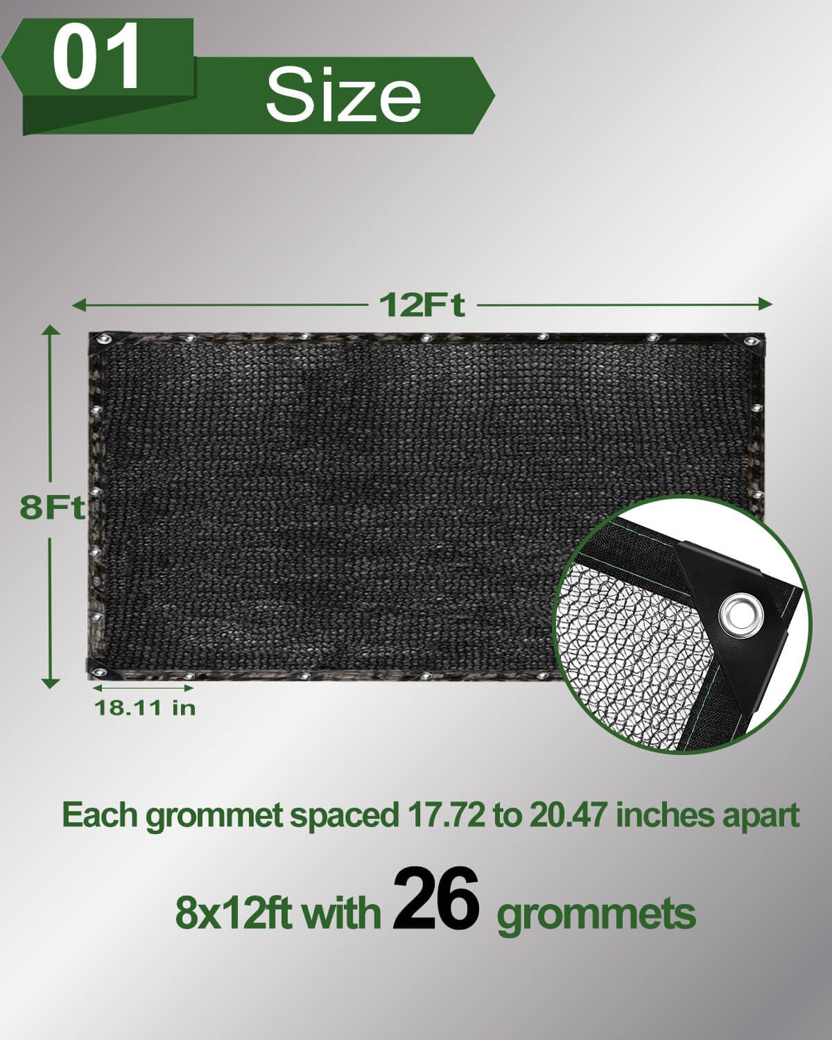 vensovo 30% Sunblock Shade Cloth Net Black Resistant - 8x12 Ft Garden Shade Mesh for Plant Cover, Greenhouse, Chicken Coop, Kennels, Tomatoes Plants