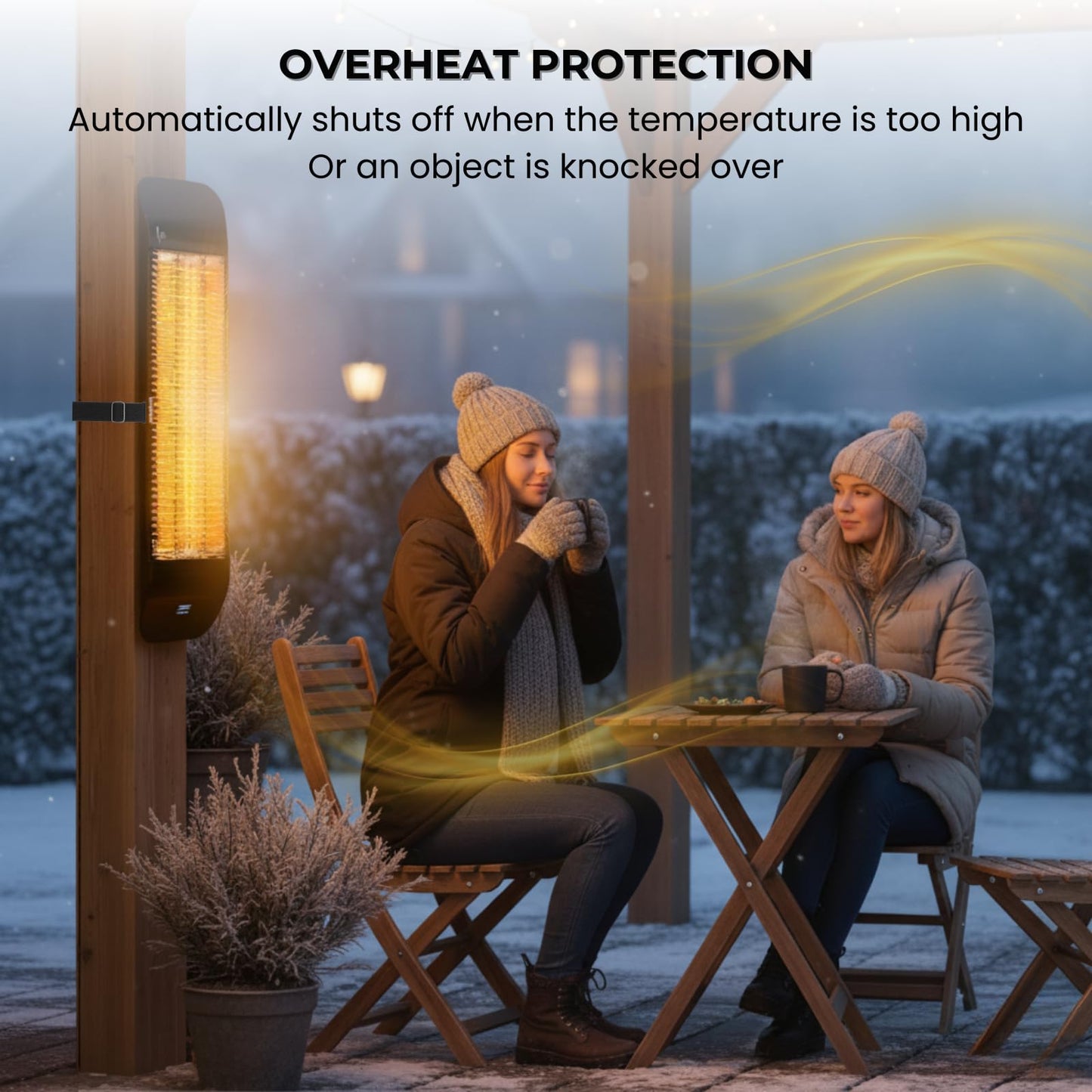 ZeboZap KDHT1500 1500W Infrared Electric Patio Heater for Gazebos, Pergolas, Decks, Garages, Backyards & Restaurants | Wall & Post Mounted Outdoor Heater