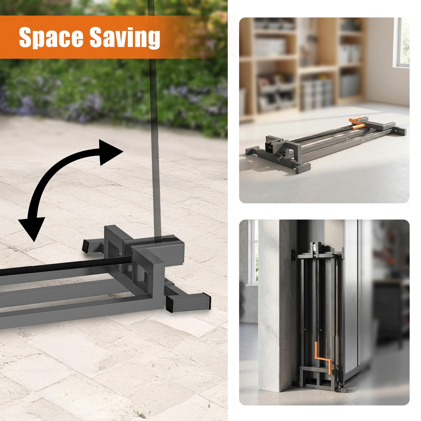 Lawn Mower Lift Jack -Lifting Platform 880 Lbs Capacity for Garden Tractors and Lawn Mowers with Manual Handle & Power Tool Extension Handle (Gray)