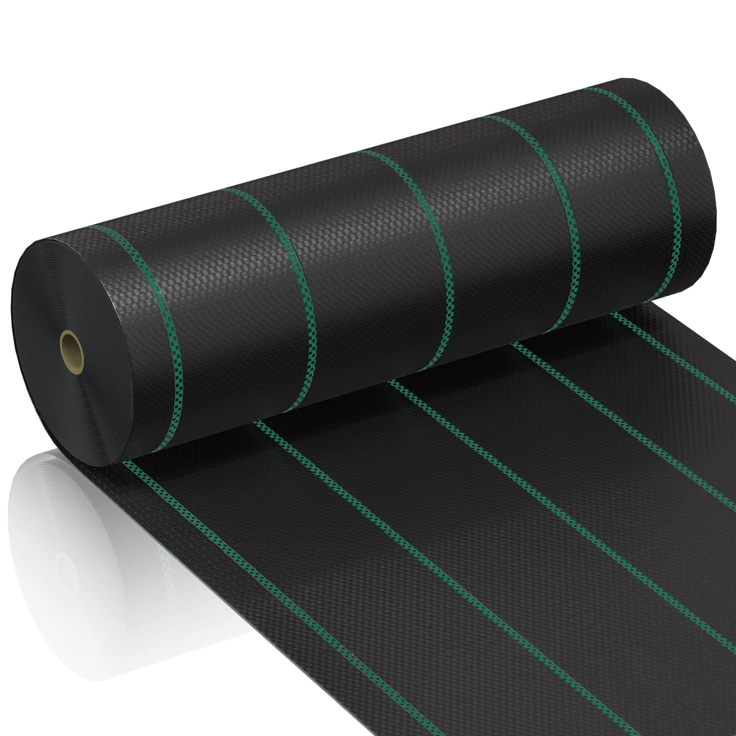 mychoiii 6ft x 300ft Weed Barrier Landscape Fabric, 3.5oz Heavy Duty Woven Ground Cover, 1800 Sq Ft Coverage Geotextile Weed Cloth for Gardening, Driveway, French Drain - UV Resistant