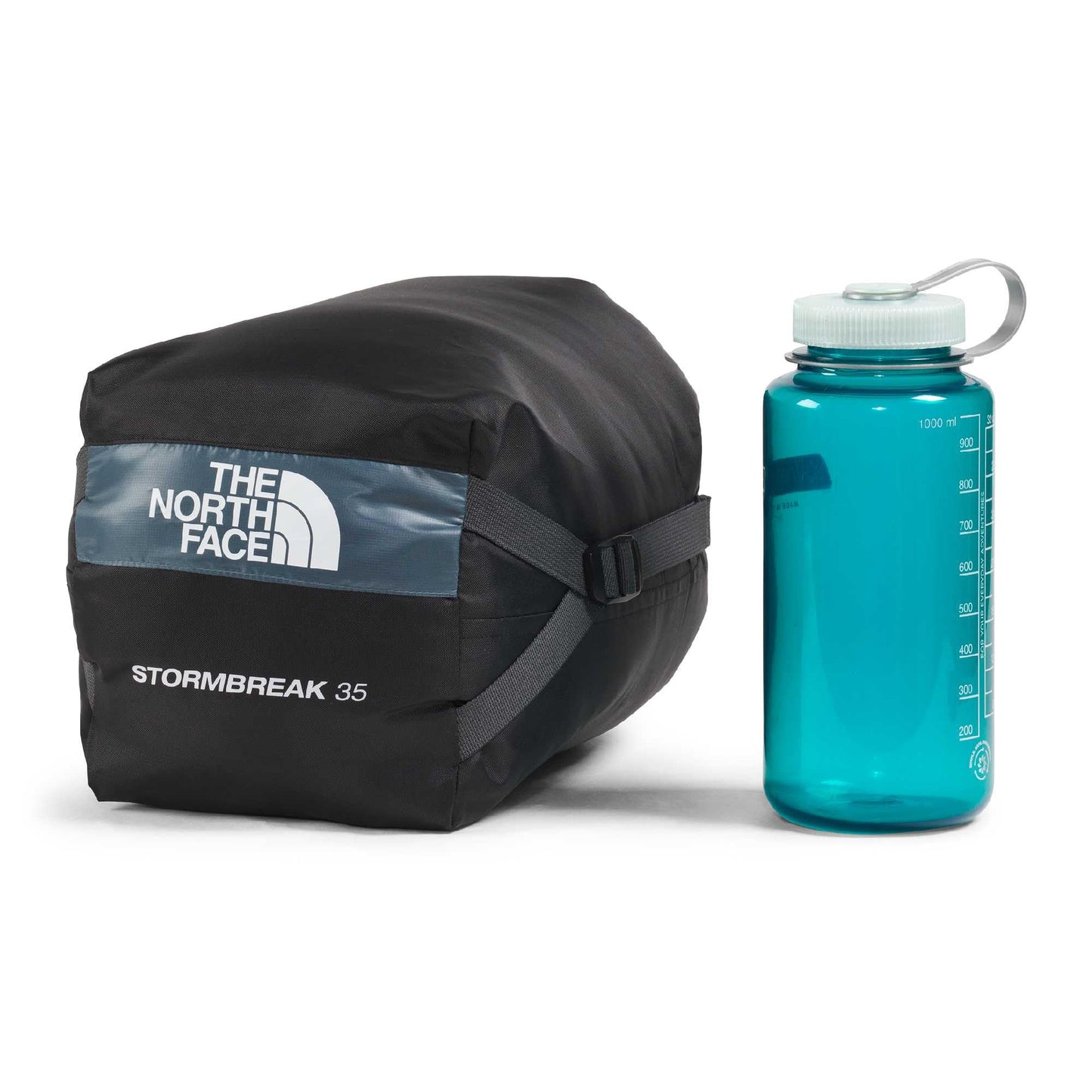 THE NORTH FACE Stormbreak 35F / 1.7C Backpacking Sleeping Bag - Water Repellent, Fully Insulated, Includes Stuff Sack, Granite Grey/Dust Orange, Short