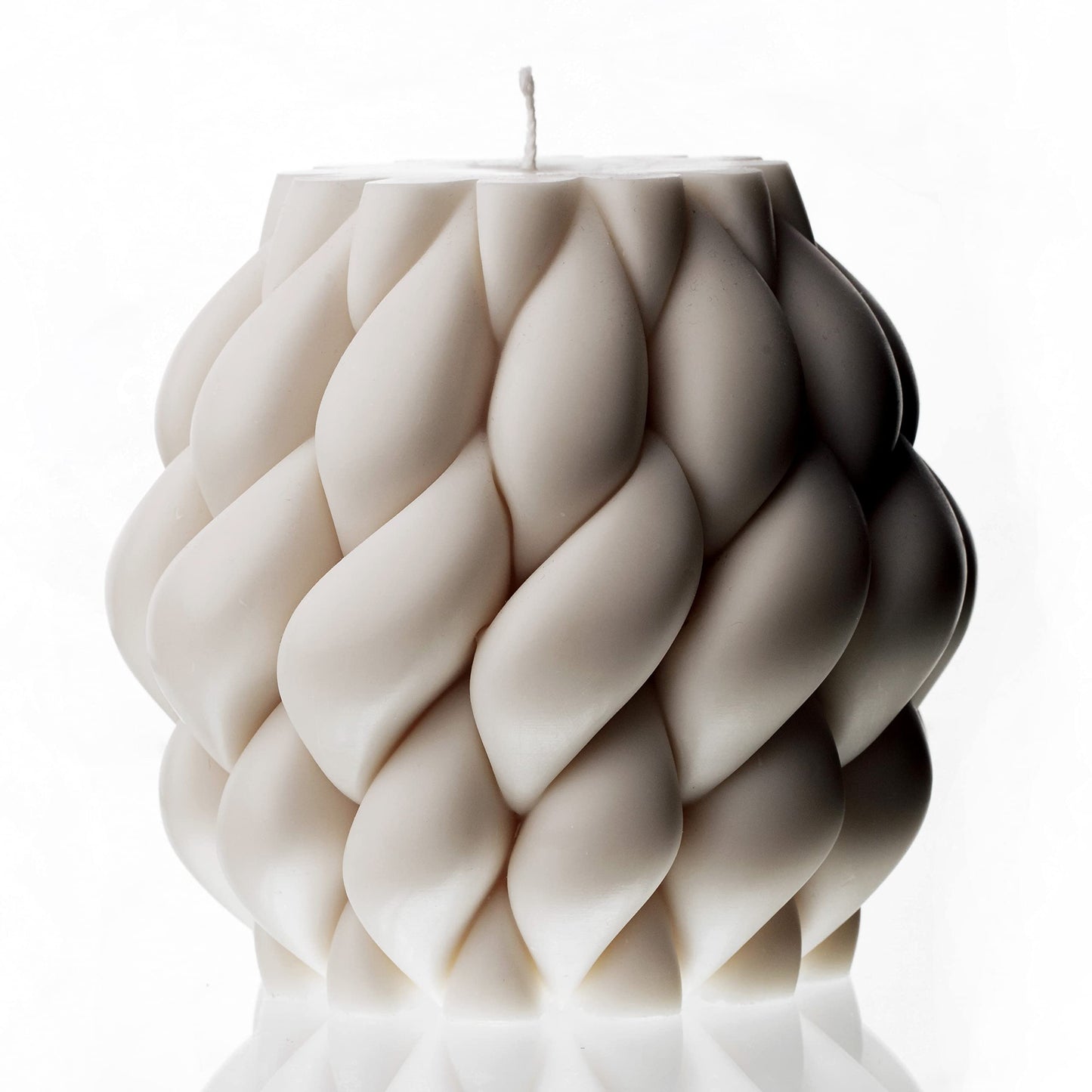LAWA Knot Ball Candle - Large Beautiful Handmade Pillar Scented Soy Wax Elegant Bubble Aesthetic Candle Housewarming Gift Home Room Shelf Decor Idea White