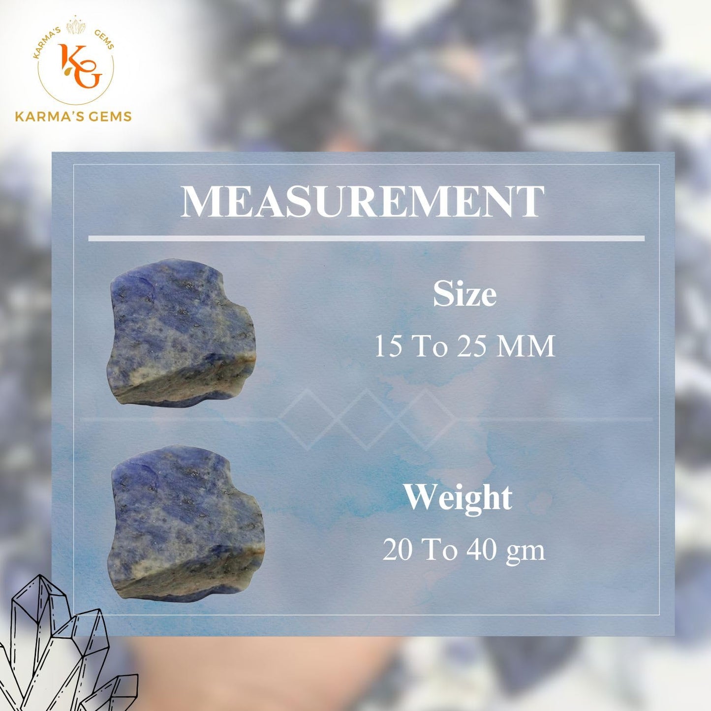 Crystals, Rocks, Jade, Crystals and Healing Stones, Witchcraft Supplies, Healing Crystals, Stones, Healing Stones, Rock Collection, Agate, Raw Stones (Sodalite, 2 Pcs)
