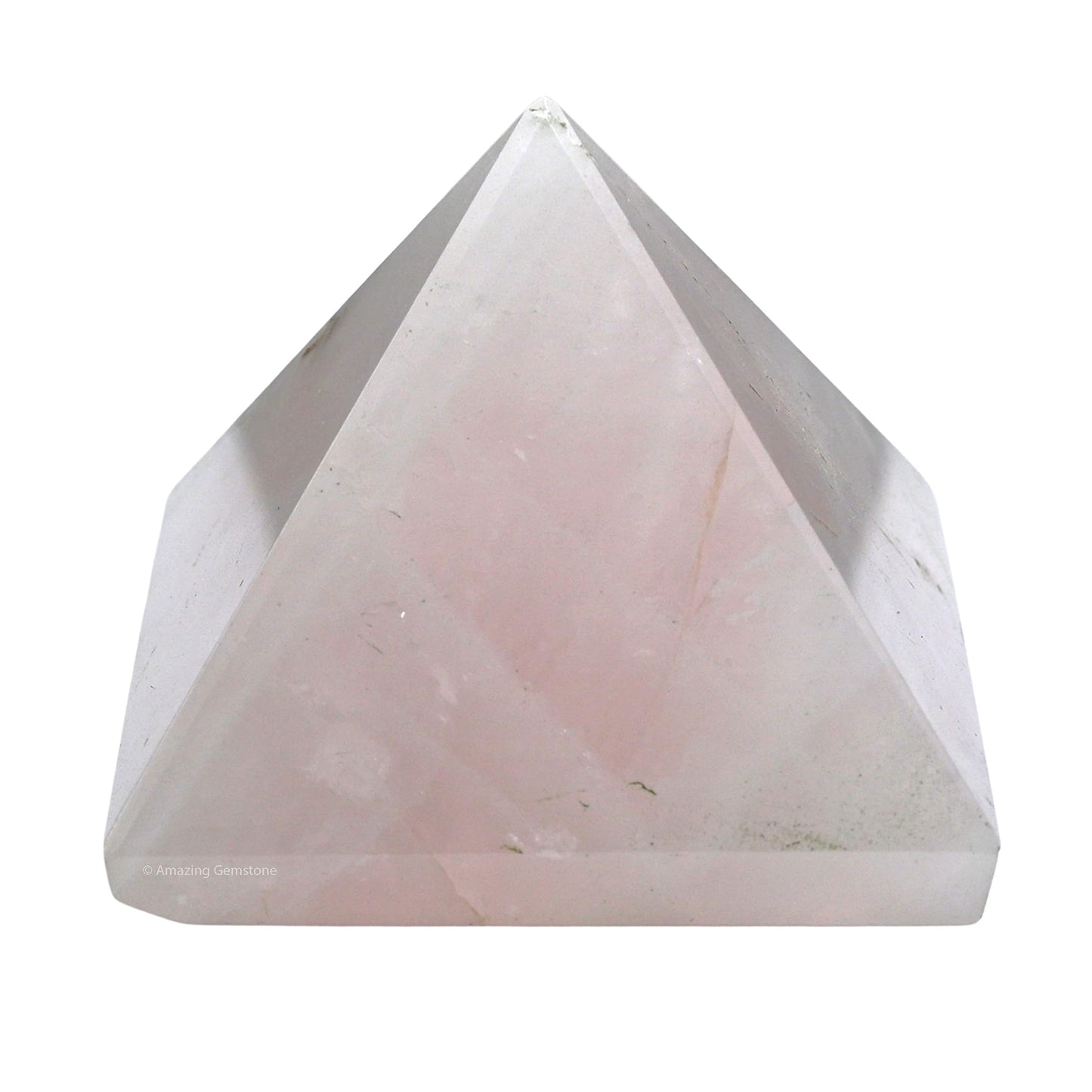 Amazing Gemstone Rose Quartz Pyramid Crystal Healing Stones - 2" Great Pyramid Figurine of Natural Stone Pyramid for Meditation, Reiki, Chakra Balancing and Crystal Pyramids Grid