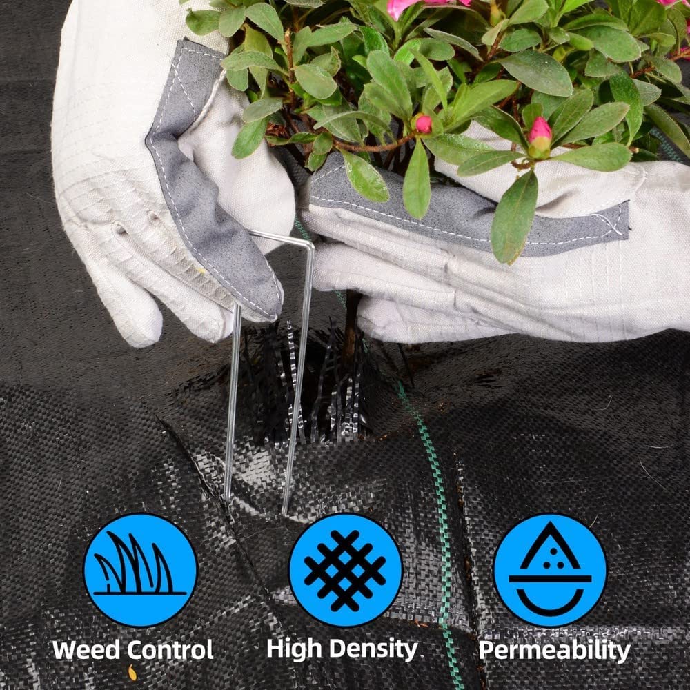 LAVEVE 3FT x 100FT Weed Barrier Landscape Fabric, 3.2oz Premium Heavy Duty Garden Cloth, Ground Cover for Gardening, Farming
