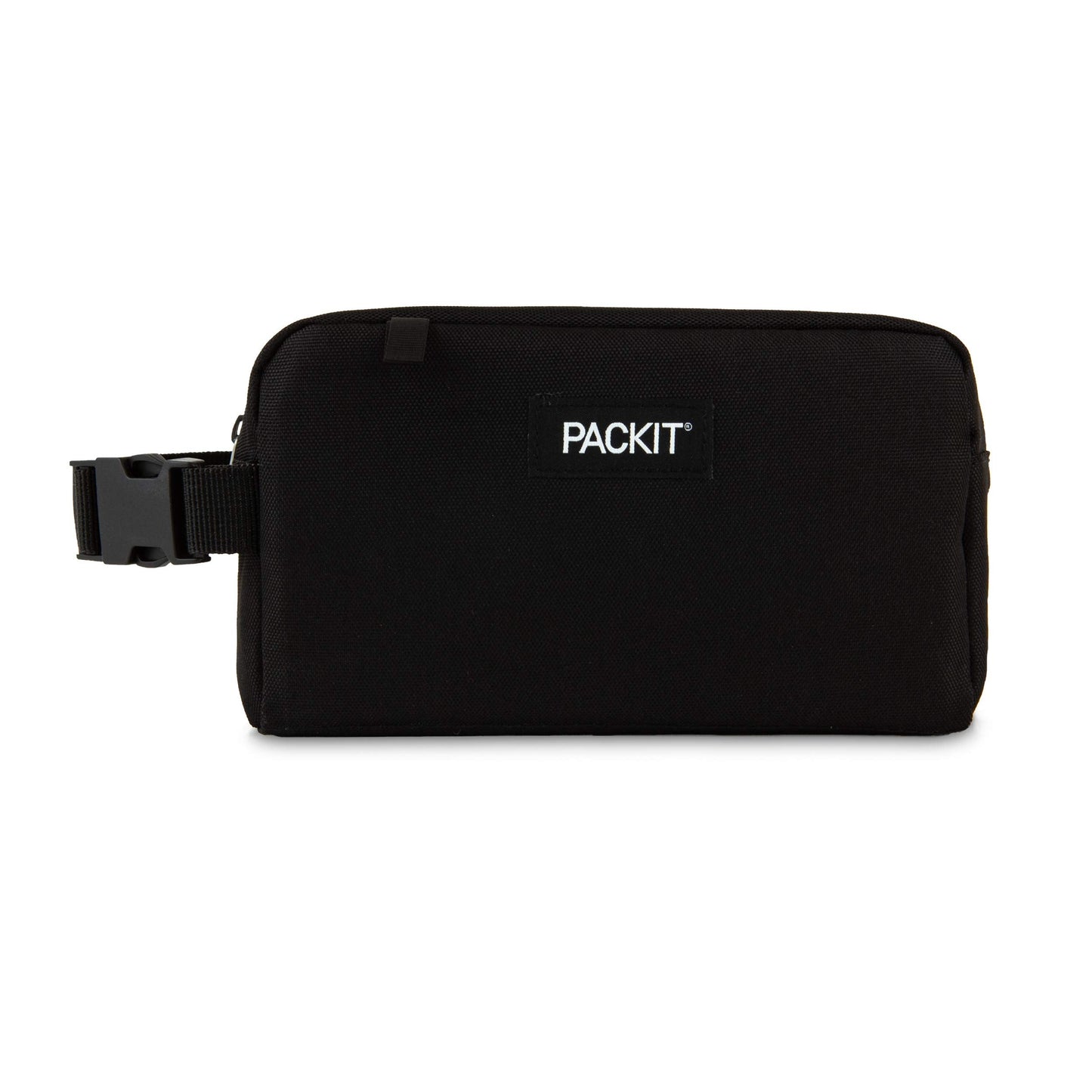 PackIt(R) Freezable Snack Box, Black, Built with EcoFreeze(R) Technology, Collapsible, Reusable, Zip Closure with Buckle Handle, Perfect All Ages and Fresh Snacks on the go