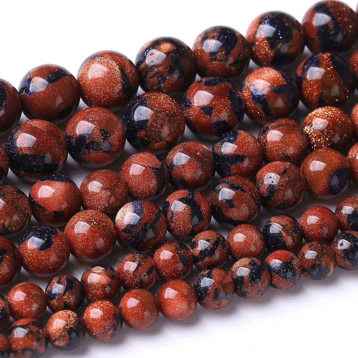 48PCS 8MM Sandstone Beads Energy Healing Beads for DIY Jewelry Bracelet Necklace Making for Jewelry Making 15Inch