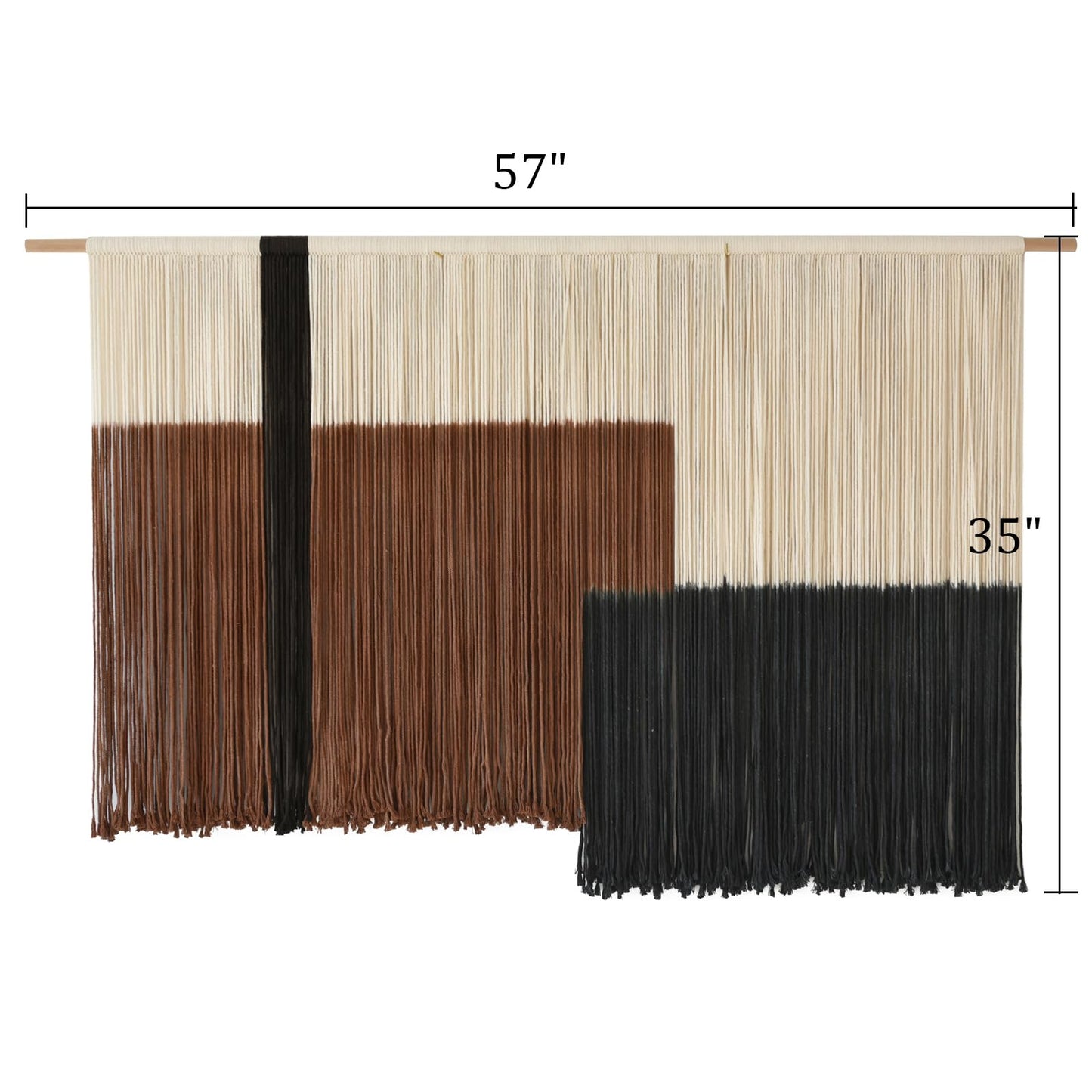 Macrame Wall Hanging Large Dip Dye Tapestry Fiber Wall Art Boho Bedroom Décor 57''W*35''L