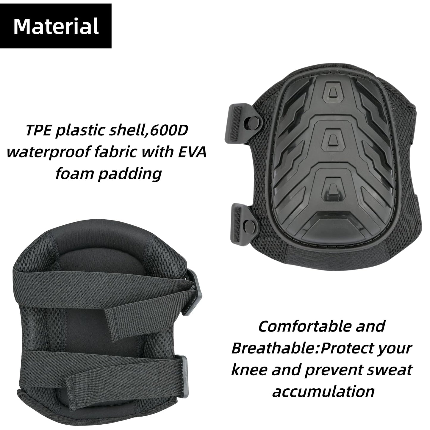 QSYZAIL Knee Pads for Men Work Construction Heavy Duty Knee Protection for Flooring Gardening