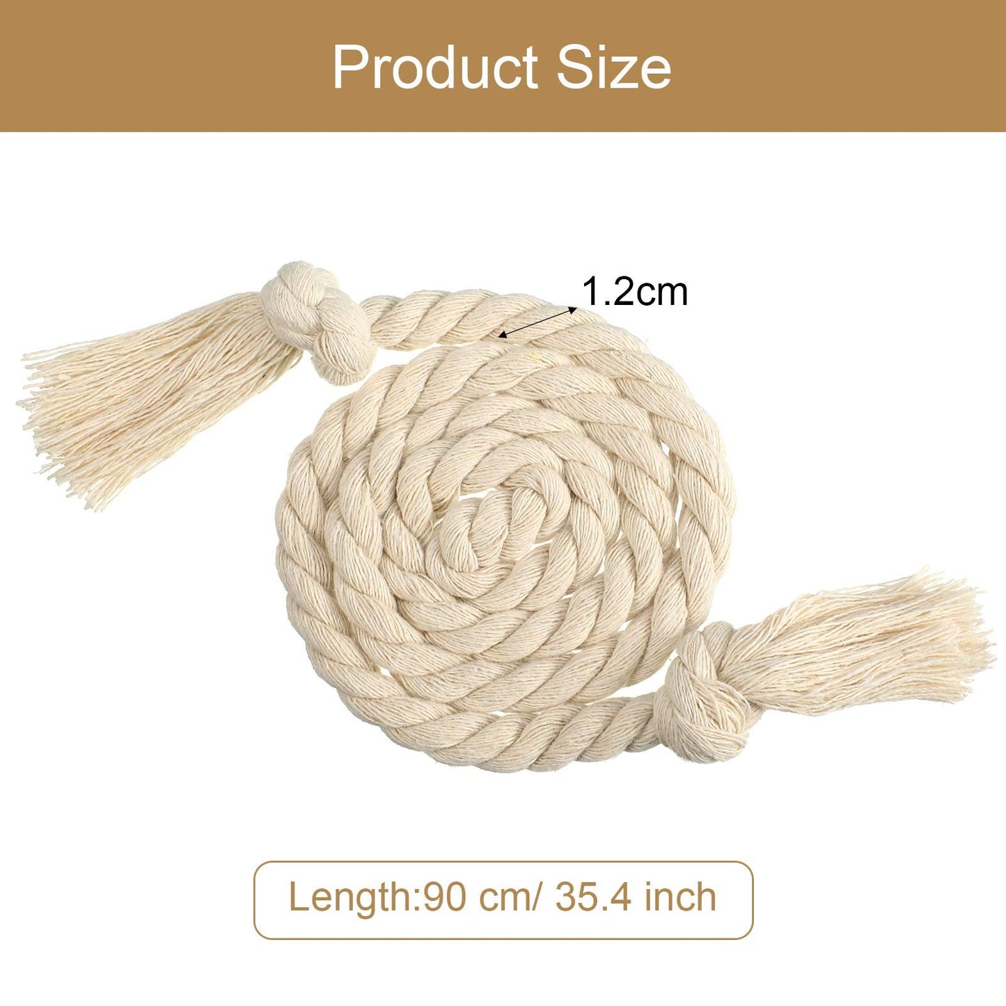 8 Pieces Curtain Rope Tiebacks Curtain Rope Holdback Handmade Curtain Tie Backs Rural Style Curtain Decorative Holdbacks for Drapery Tieback, Window Sheer, Curtain (Beige)