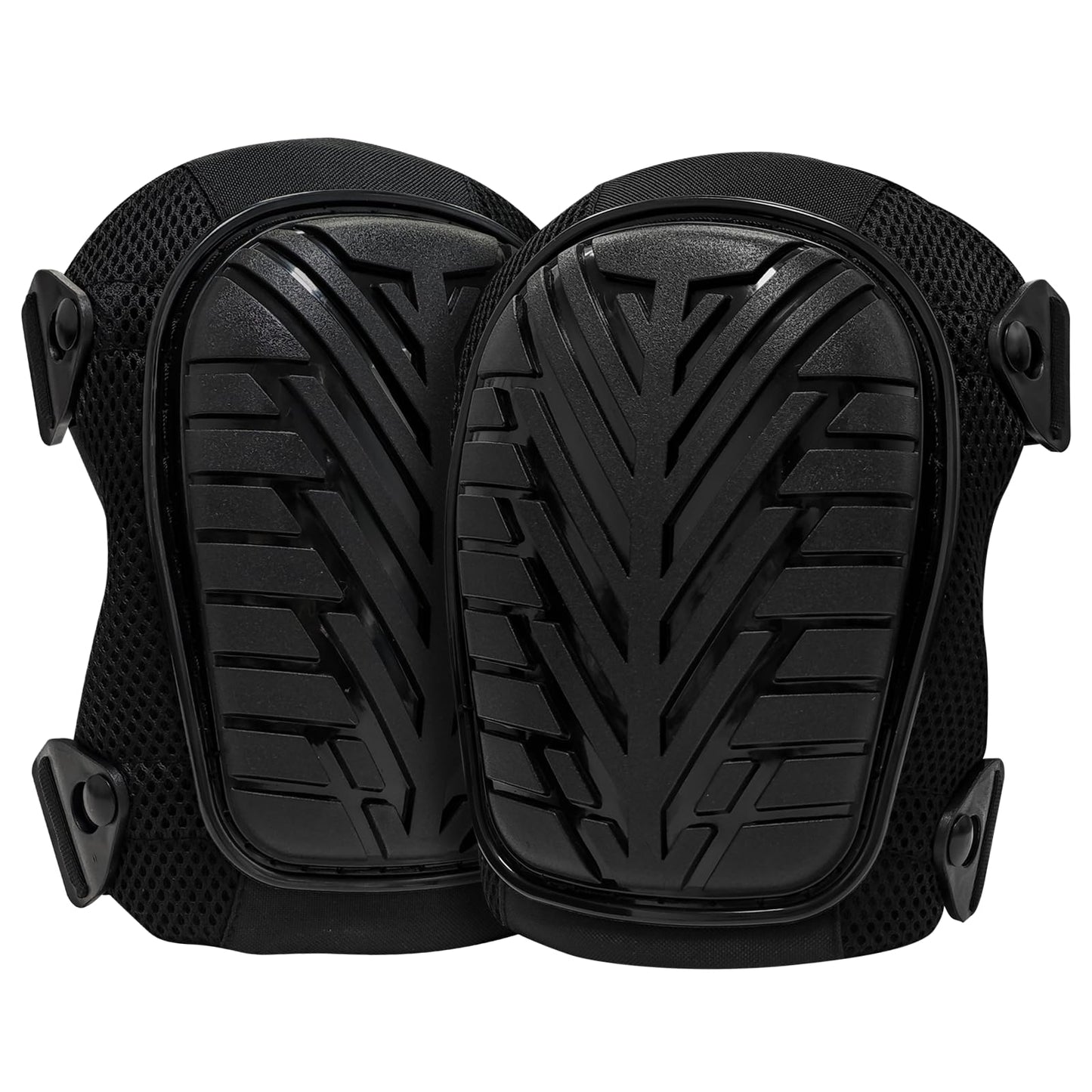 Gute Work Knee Pads for Men & Women, Anti-Slip TPE Shield Knee Protectors with Adjustable Straps & Breathable Mesh, Heavy-Duty Kneepads for Construction, Gardening, Flooring & Cleaning (Black)