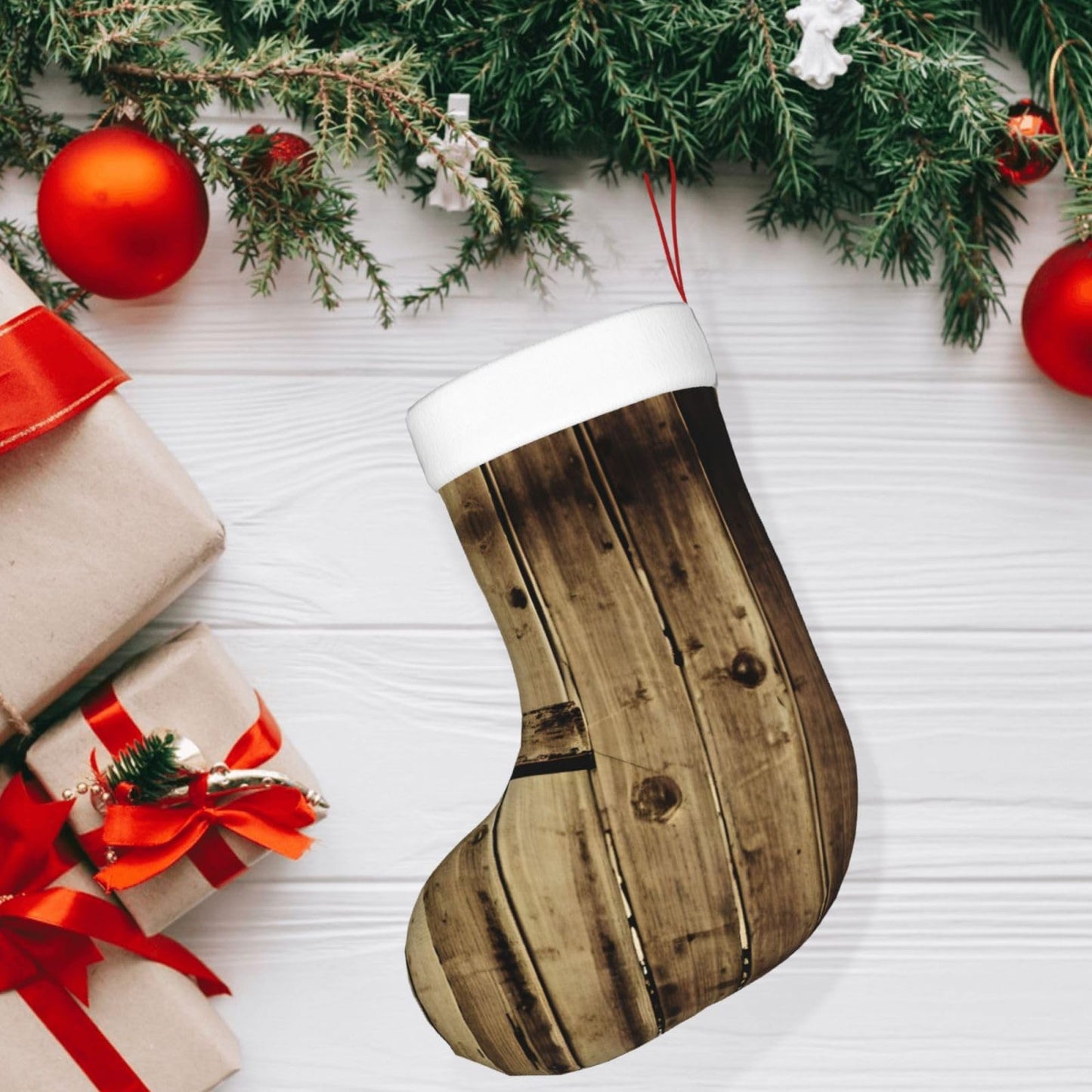 UUIKLPOL Board Print Holiday Decorative Socks,Classic Christmas Stockings Festive Ornaments,Joyful Season Socks