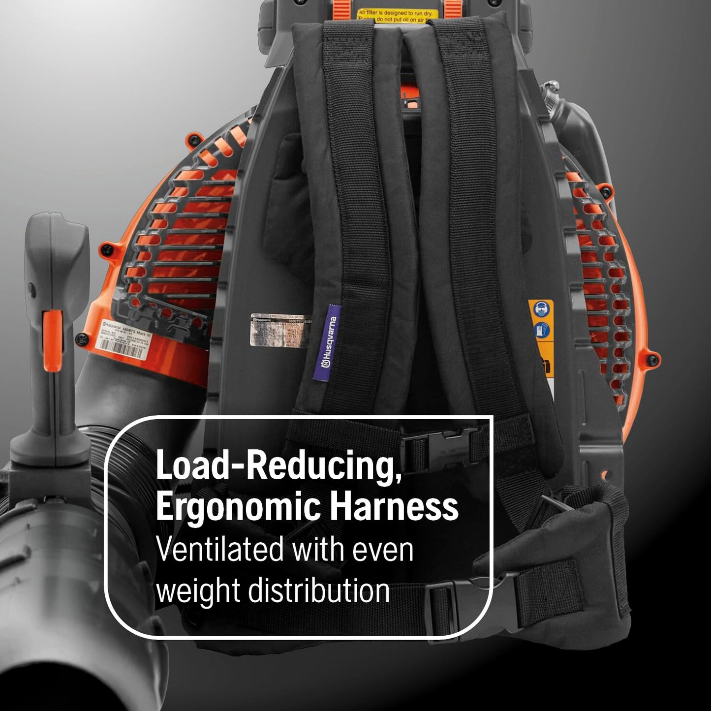 Husqvarna 580BTS Gas Backpack Leaf Blower, 75.6-cc 4.59-HP 2-Cycle Gas Leaf Blower, 1000-CFM, 47-N, 220-MPH Superior Blowing Capacity and Ergonomic, Ventilated Harness