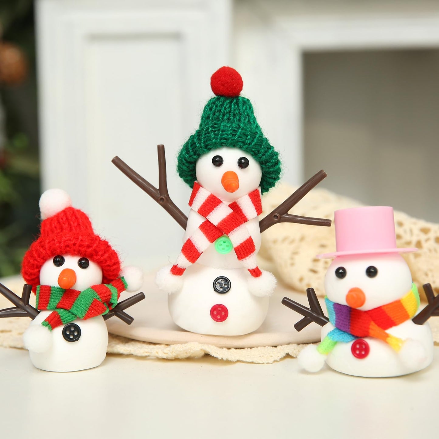 Build a Snowman Kit, 10 Pack Air Dry Modeling Clay Art Craft Supplies Christmas Crafts for Kids Ages 4-8 8-12 Christmas Activities Party Favors Toddler Boys Girls Stocking Stuffers Gifts Xmas Decor