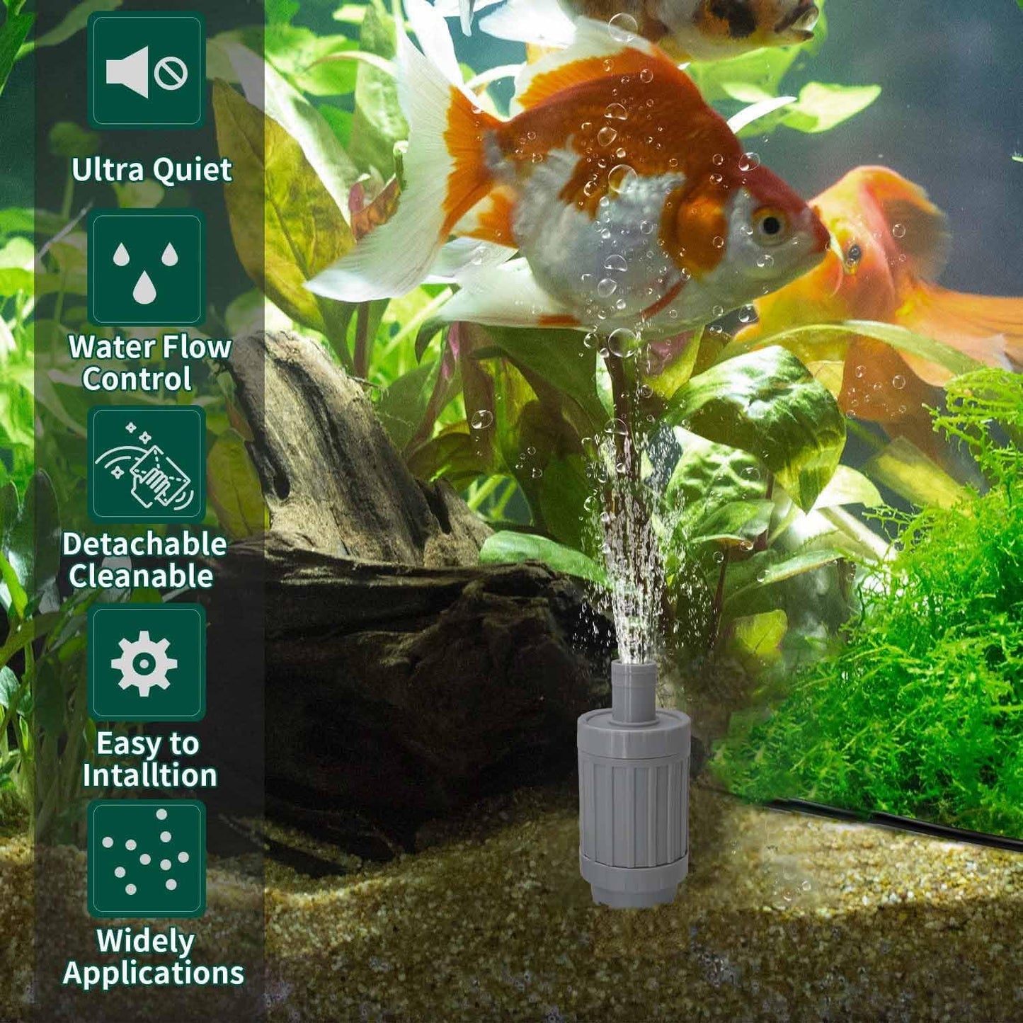TALFIT 500GPH Submersible Pump,solar water pump,Ultra Quiet Water Pump with 13ft Power Cord for Aquarium, Pond, Fish Tank, Water Pump Hydroponics, Backyard Fountain (24V 500GPH)