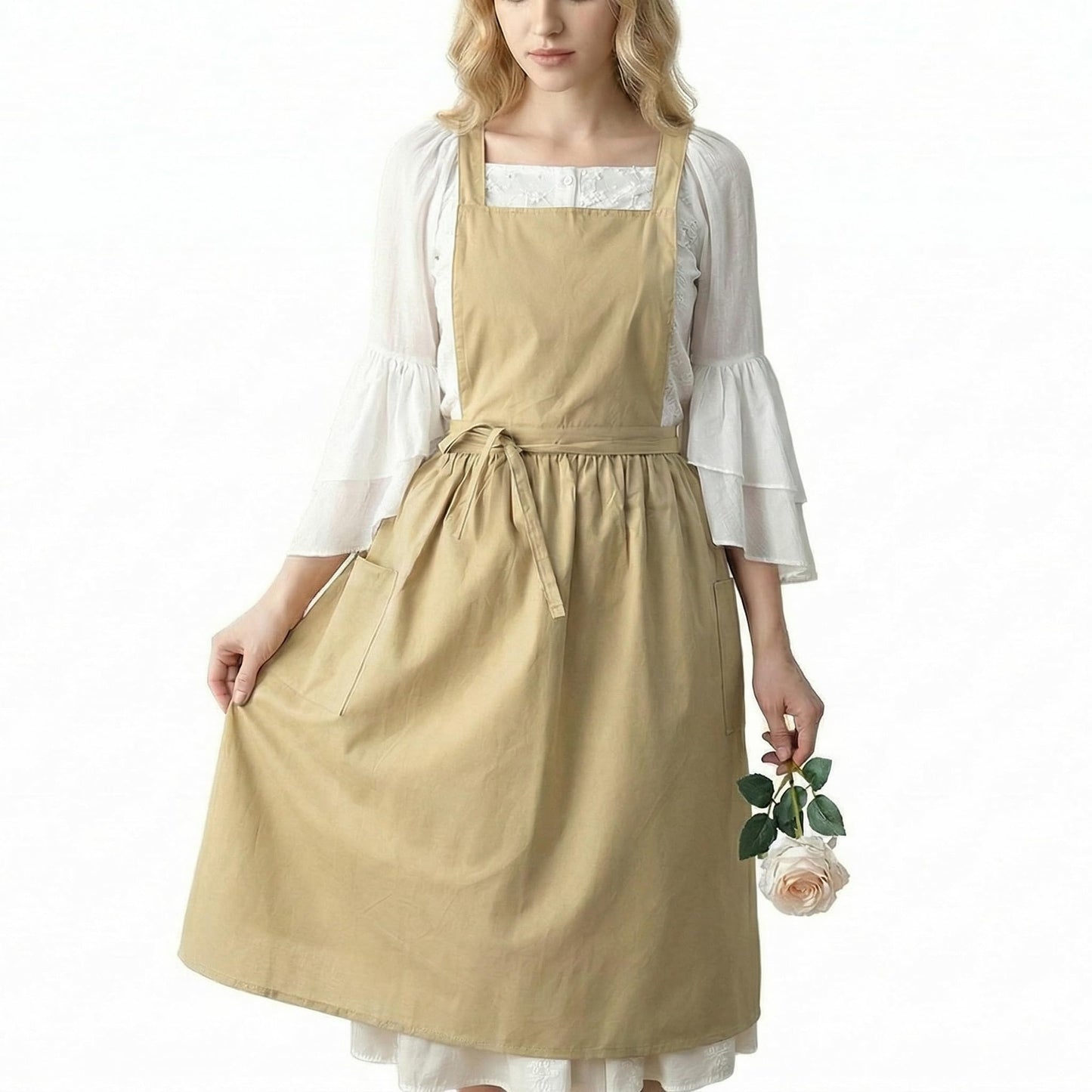 Yipruodhjkw Aprons For Women With Pockets, Suitable For Gardening Work, Kitchen Chef Apron Cooking