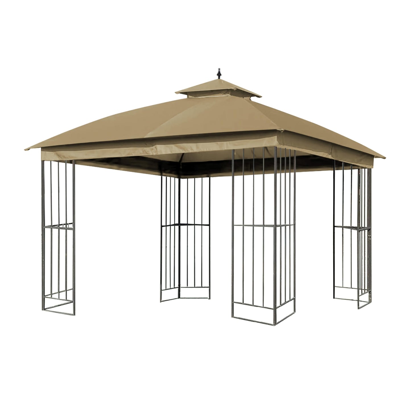The Replacement Cover Compatible with Garden Treasures 10X10 Ft Easy Up Domed Softtop Gazebo L-GZ038PST-F，(Beige)