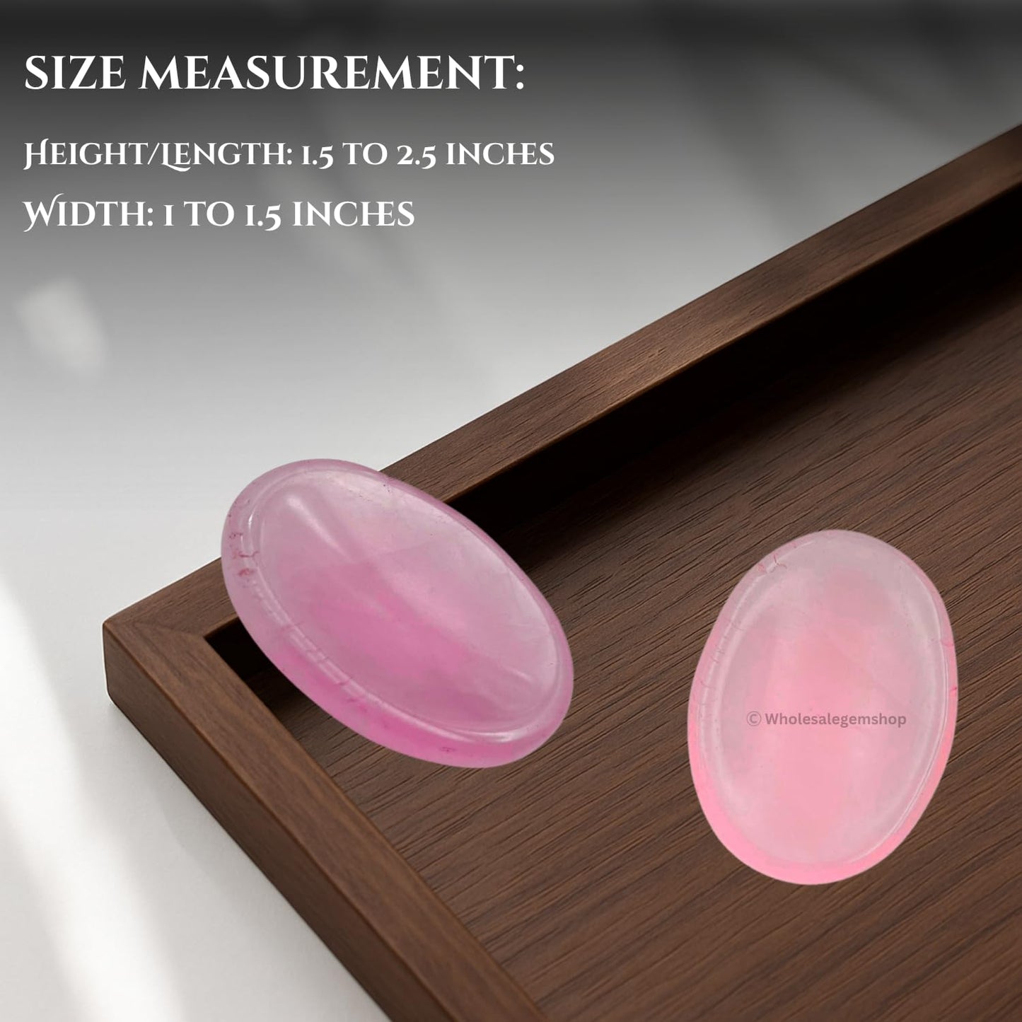 GEMSCITE Rose Quartz Thumb Worry Stones Metaphysical Gemstone Crystal Healing Reiki Men Women Gift FENG Shui Positive Energy Love Wellness Palm Stones Wicca Powerful