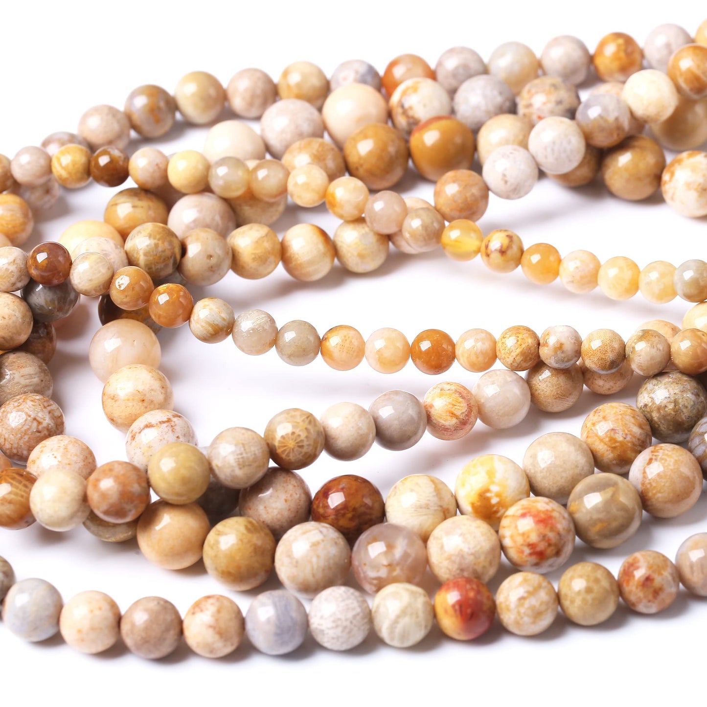 10MM Coral Jade Round Loose Beads Natural Gem Beads Crystal Energy Stone Beads for Jewelry Making DIY Bracelet Necklace