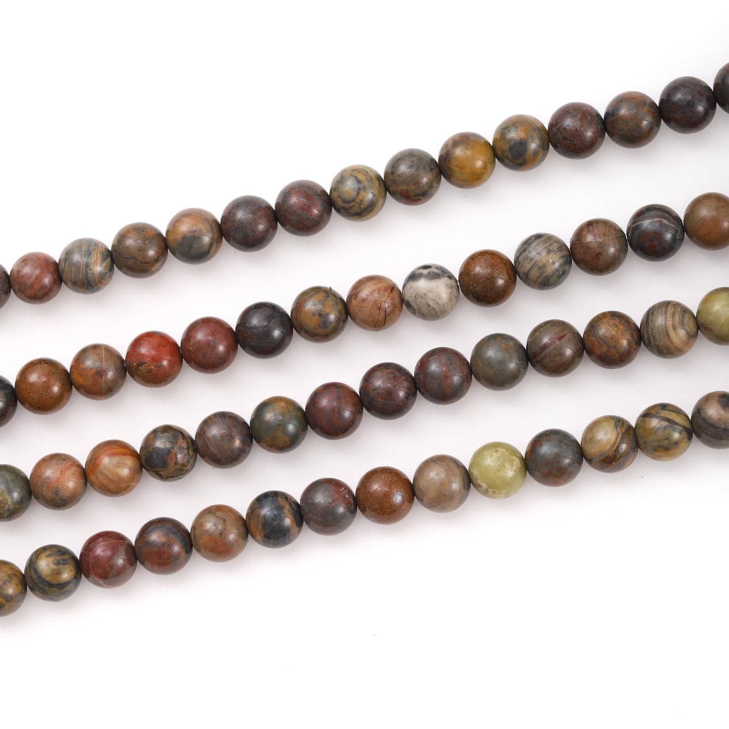 8mm 45pcs DIY Natural Colorful Agate Stone Beads Round Healing Crystal Gemstone Loose Beads for Jewelry Making Handmade Bracelet Necklace