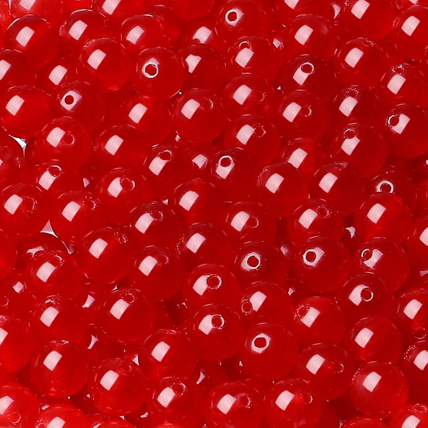 LAIDANLA Red Carnelian 8mm Natural Stone Beads Round Loose Gemstone Stone Beads for DIY Bracelet Necklace Earrings Jewelry Making Polishing Genuine Real Beading Crystal 96PCS 2 Strand 32"