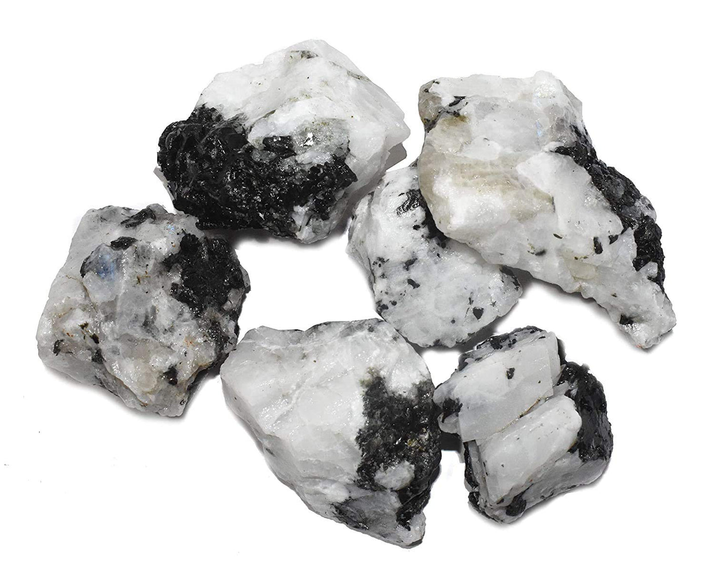 Sawcart ½ Lb Rainbow Moonstone Bulk Rough Raw Rock Natural Crystal Stone For Cabbing, Tumbling, Lapidary, Polishing, Wire Wrapping, Fountain, Wicca, Reiki Healing, Mediation, Chakra Balancing, Yoga