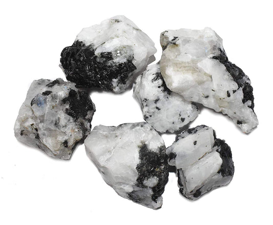 Sawcart ½ Lb Rainbow Moonstone Bulk Rough Raw Rock Natural Crystal Stone For Cabbing, Tumbling, Lapidary, Polishing, Wire Wrapping, Fountain, Wicca, Reiki Healing, Mediation, Chakra Balancing, Yoga