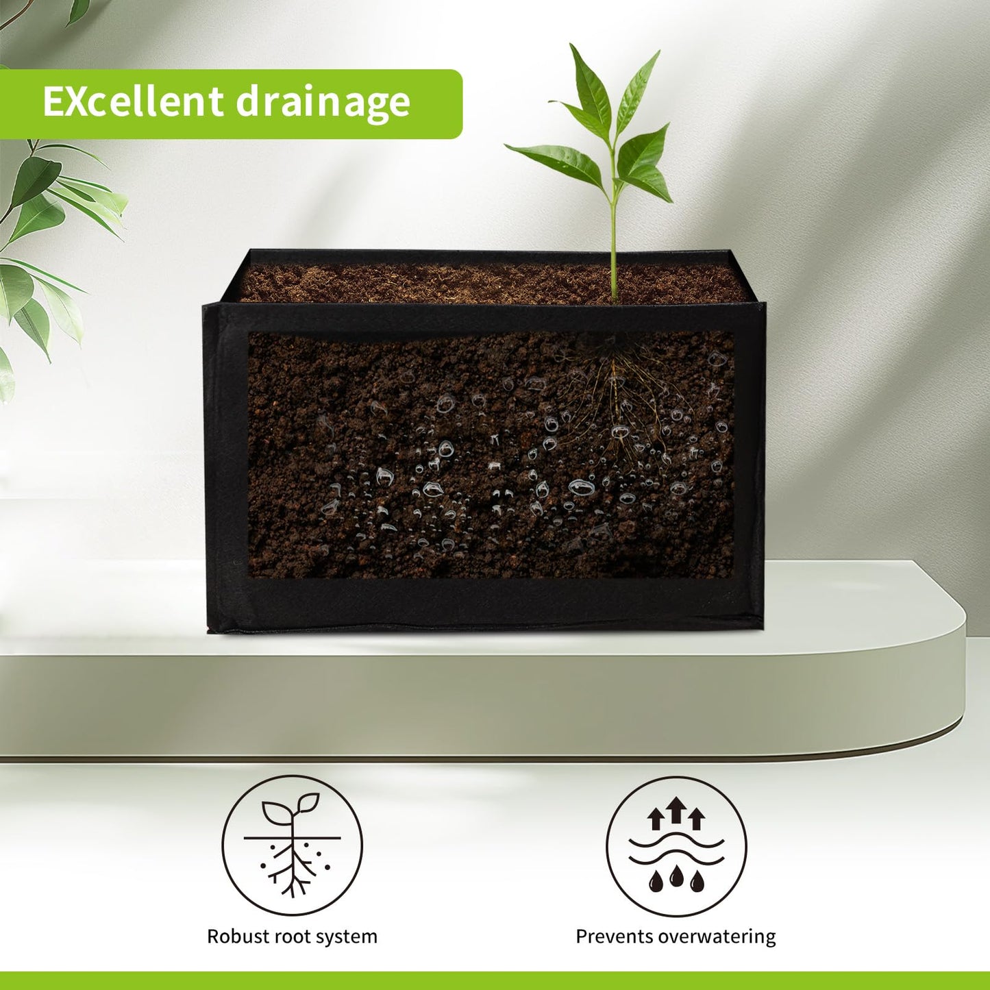 Encooldesty 2 Pack 2x2x1Ft 30 Gallons Fabric Raised Garden Bed,Garden Grow Bed,Raised Beds for Gardening,Raised Garden Beds Outdoor for Potato,Tomato,Vegetable and Fruits