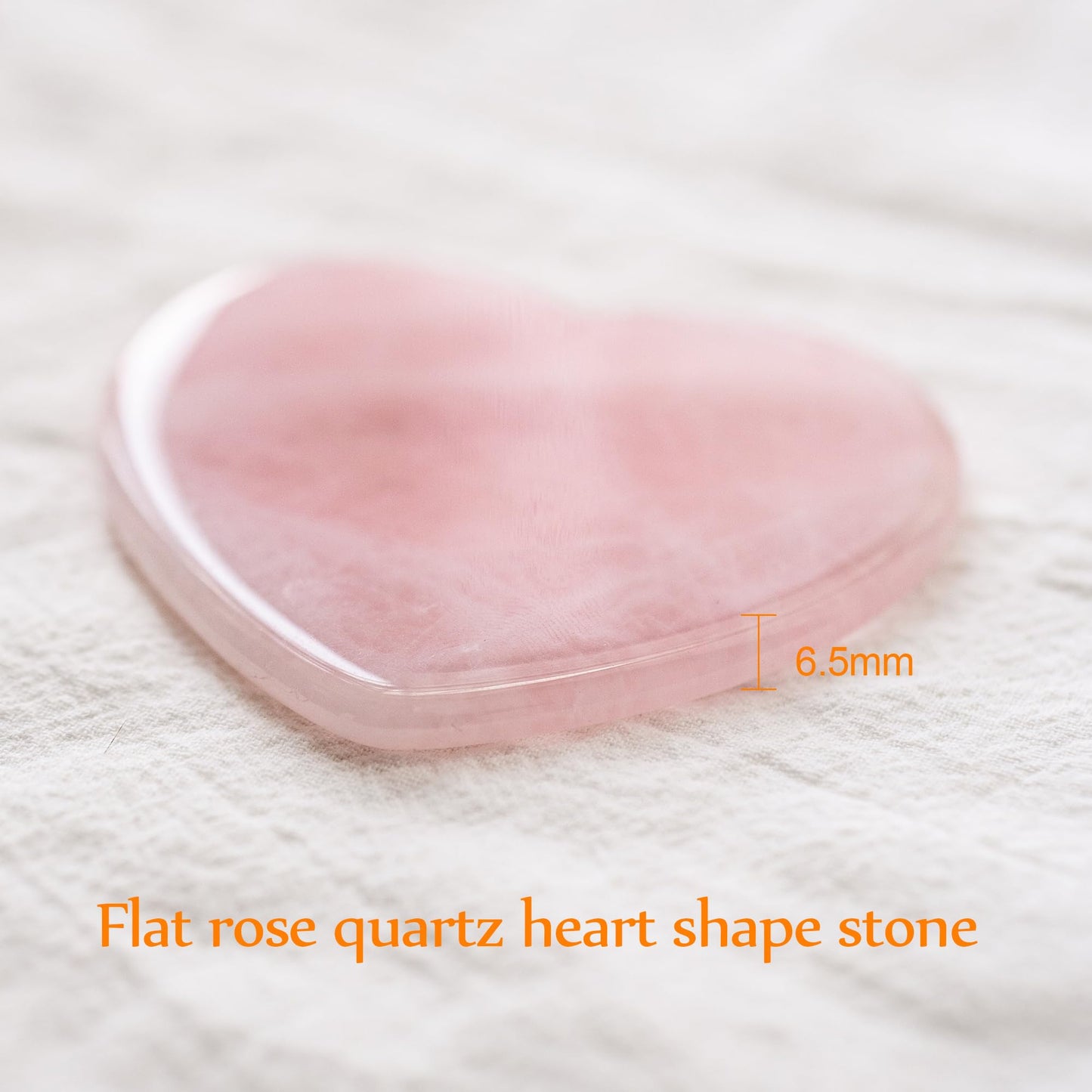 ideayard Big Rose Quartz Heart 72-75mm Love Healing Crystal Meditation Palm Stone Quartz Worry Stone for Relieve Anxiety Stress Tool