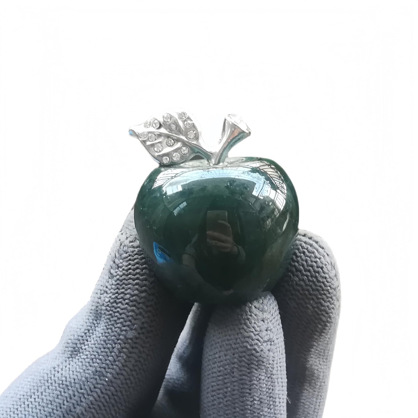 Sunshcat Natural India Agate 1.18 Inchs Apple Crystal and Healing Stone Statues,Room Decoration Christmas Decorations Thanksgiving Gifts Office Gifts Collectibles